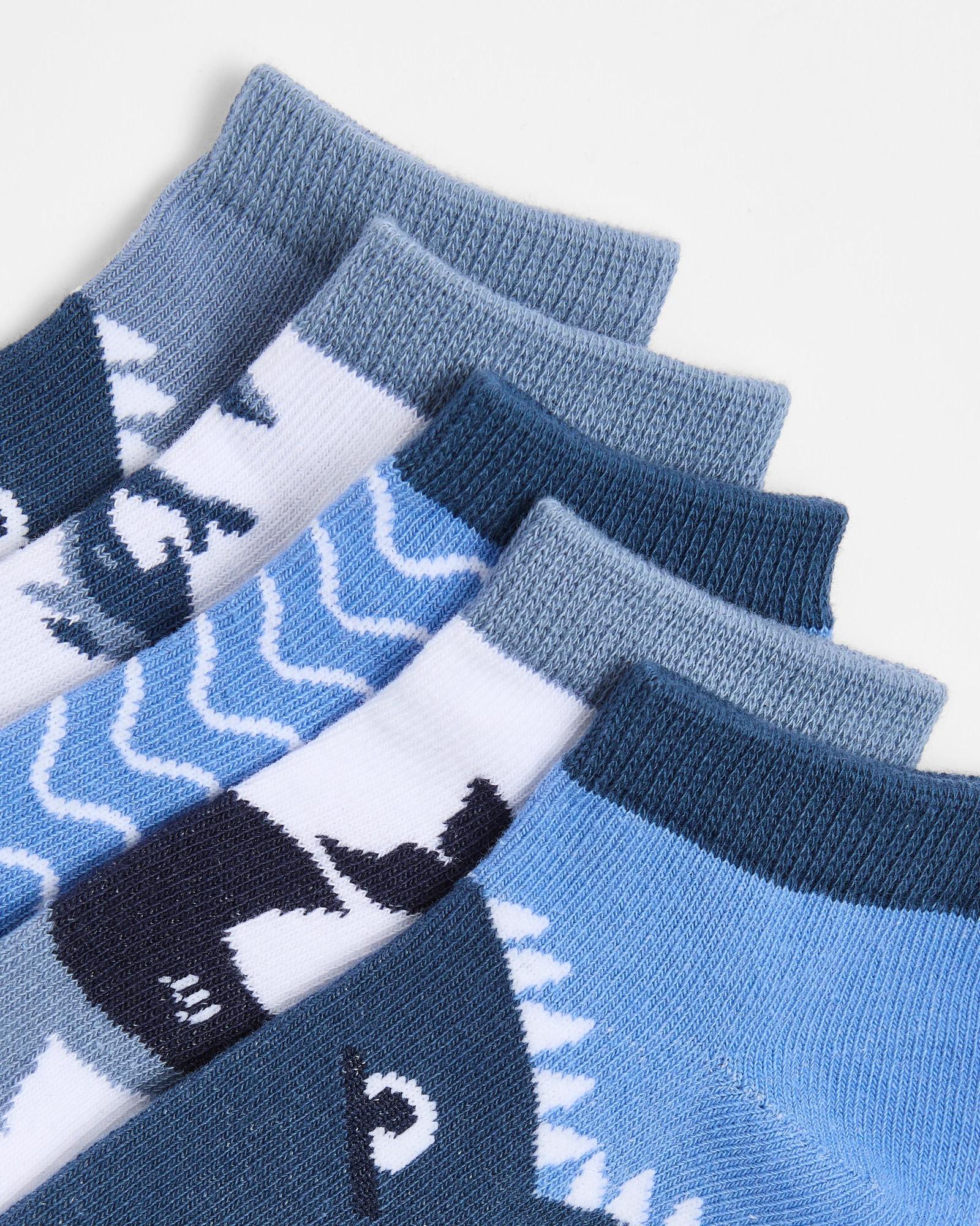 2 Low Cut Sharks Socks 5 Pack - Maxx BLUE, 2 of 3