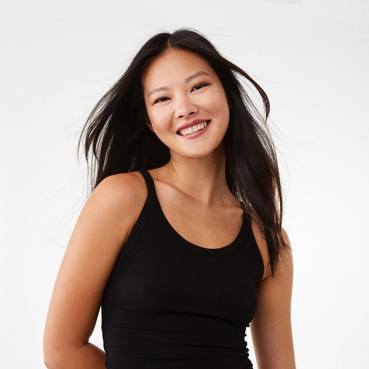 5 Sleeveless Rib Scoop Tank Black, 5 of 6