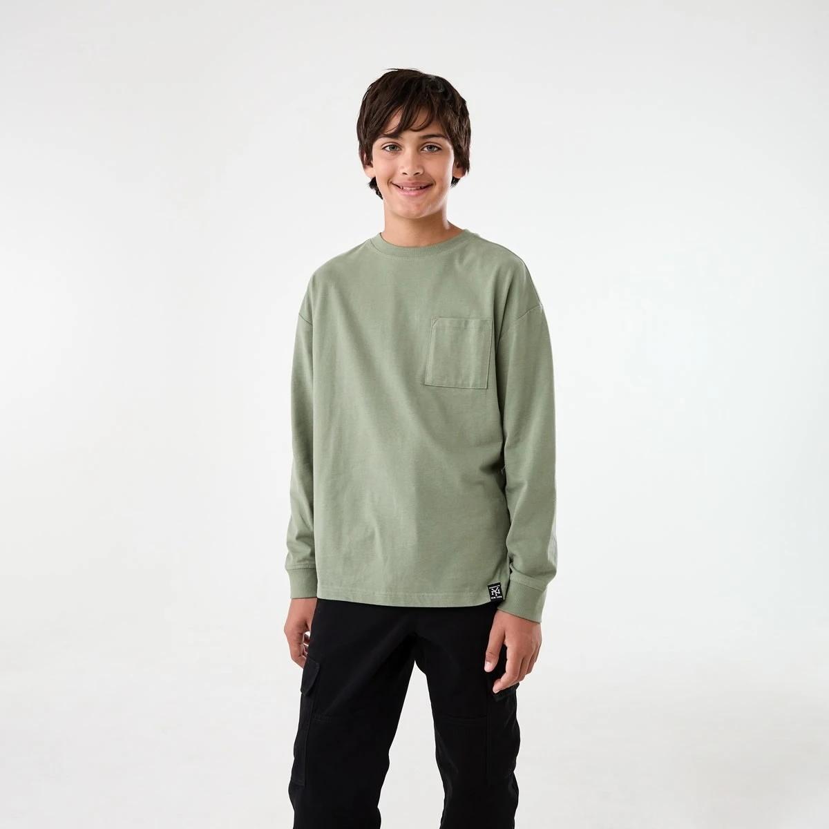 1 Heavyweight Oversized Long Sleeve T-shirt Sea Spray, 1 of 10