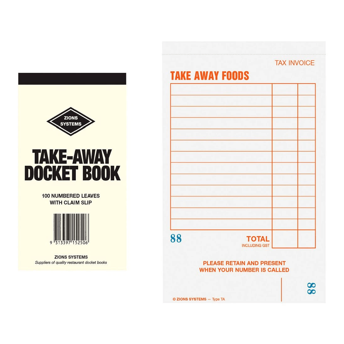 1 Zions Take Away Docket Book, 1 of 1