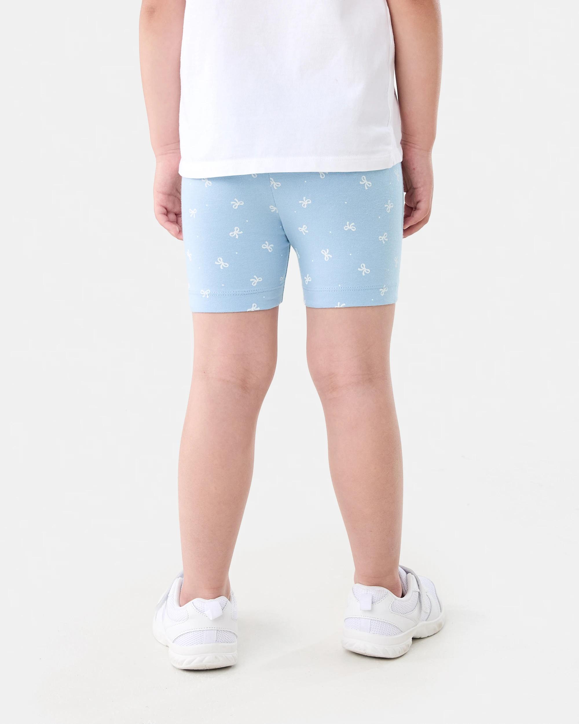 2 Printed Bike Shorts Blu Bow, 2 of 6