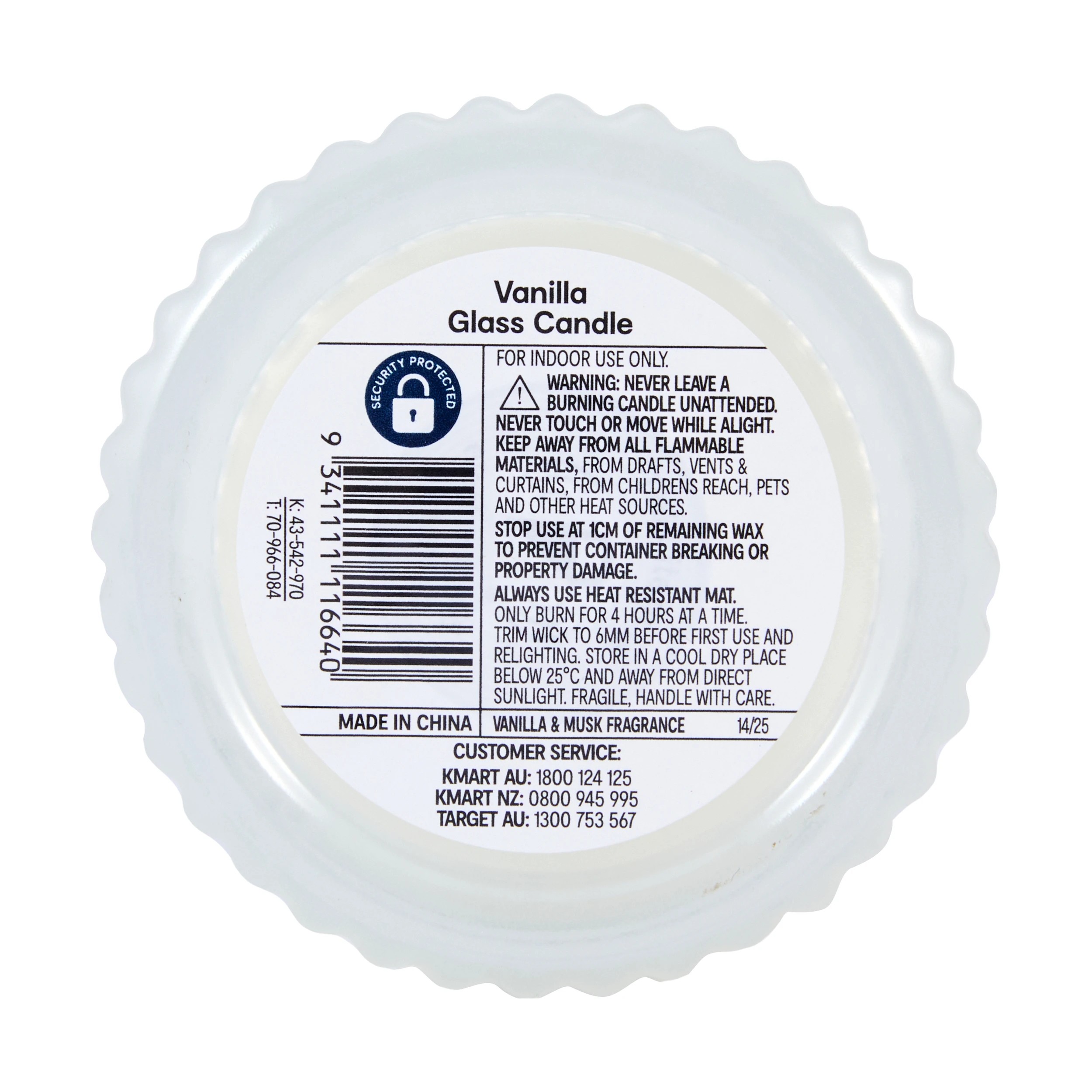 5 Vanilla Glass Candle, 5 of 5