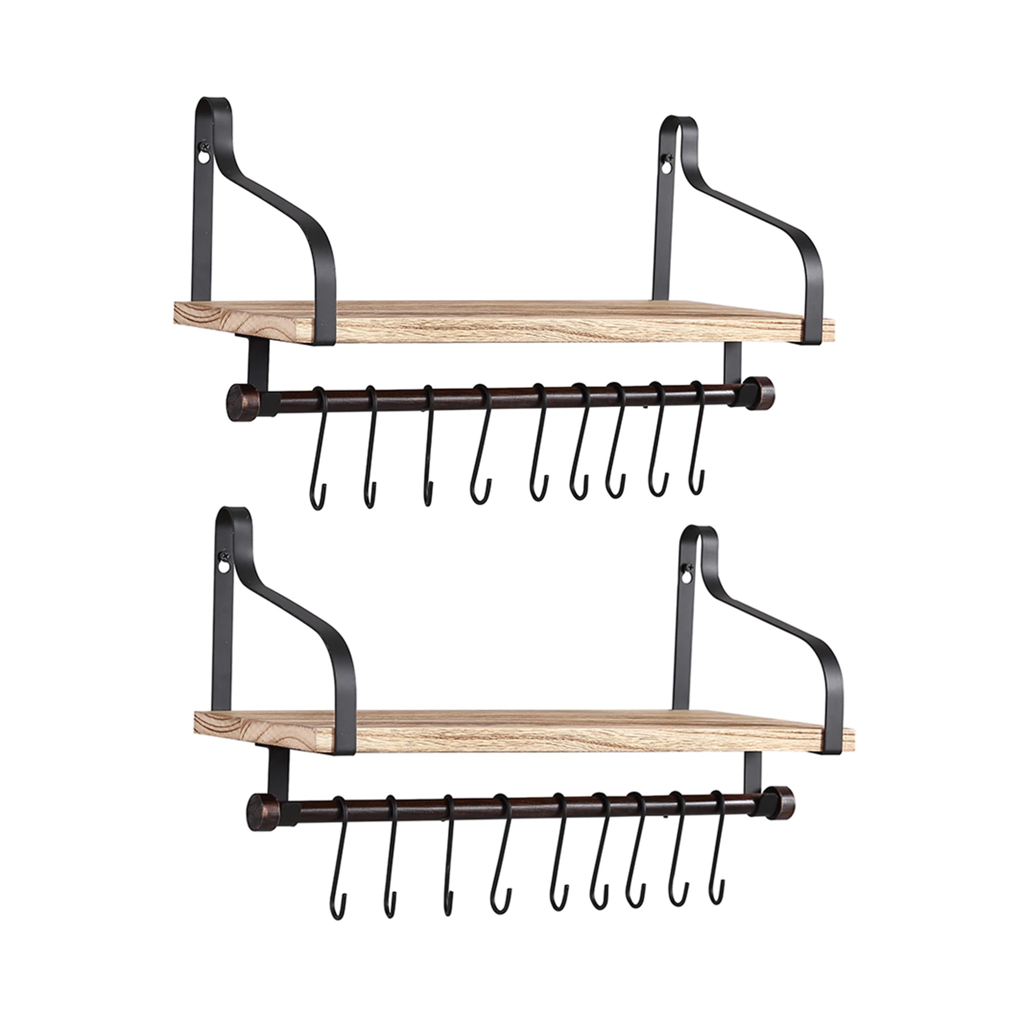 1 Levede Floating Shelf With Hook, 1 of 6