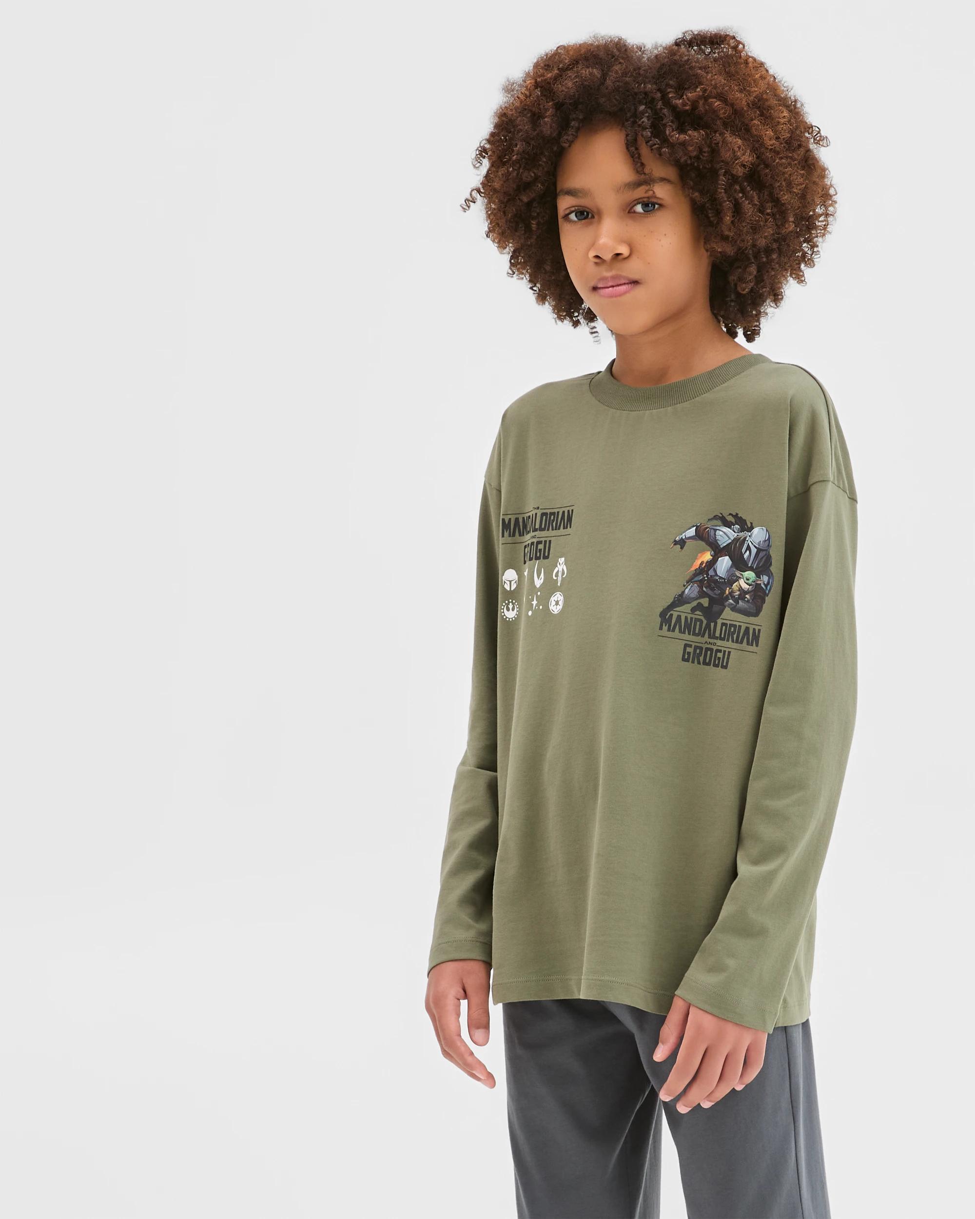 2 Disney The Mandalorian Australian Cotton Older Boys Oversized Knit Pyjama Set MANDALORIAN, 2 of 8