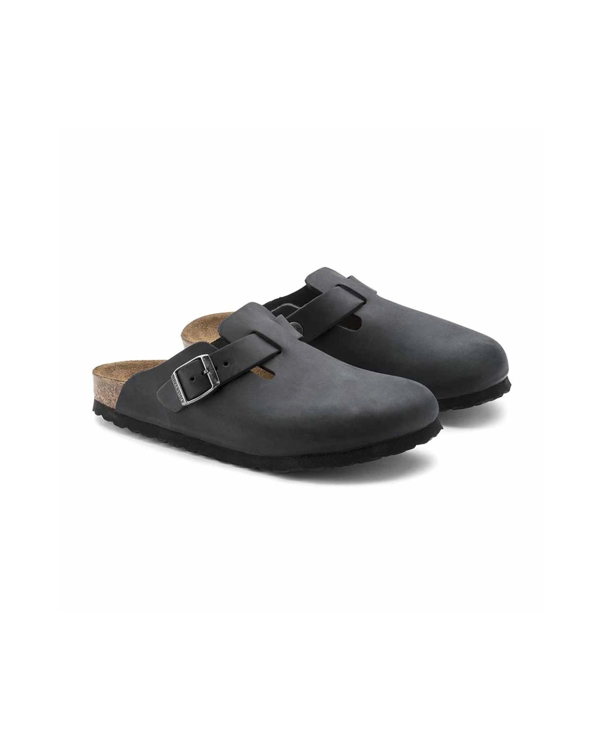 6 Birkenstock Boston Oiled Leather Clogs Regular Width BLACK, 6 of 6