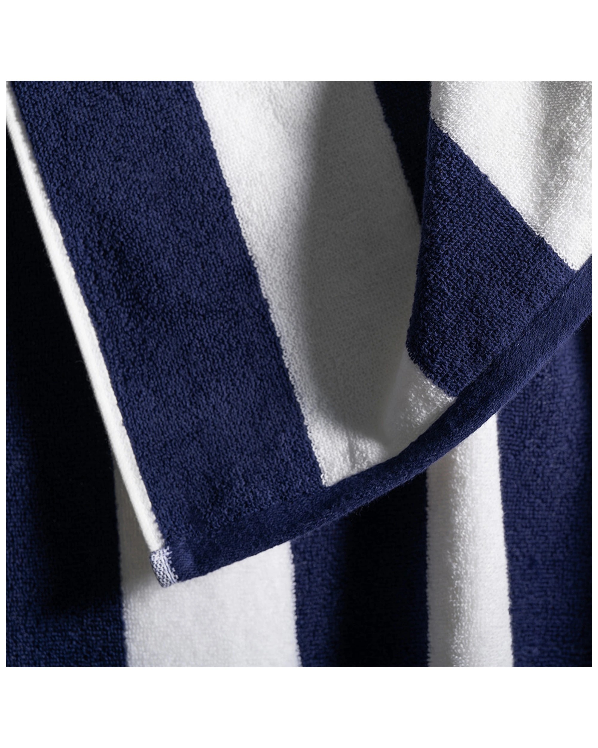 2 Canningvale Striped Cabana 80x160cm Soft Cotton Terry Beach Towel Navy
 - Blue, 2 of 3