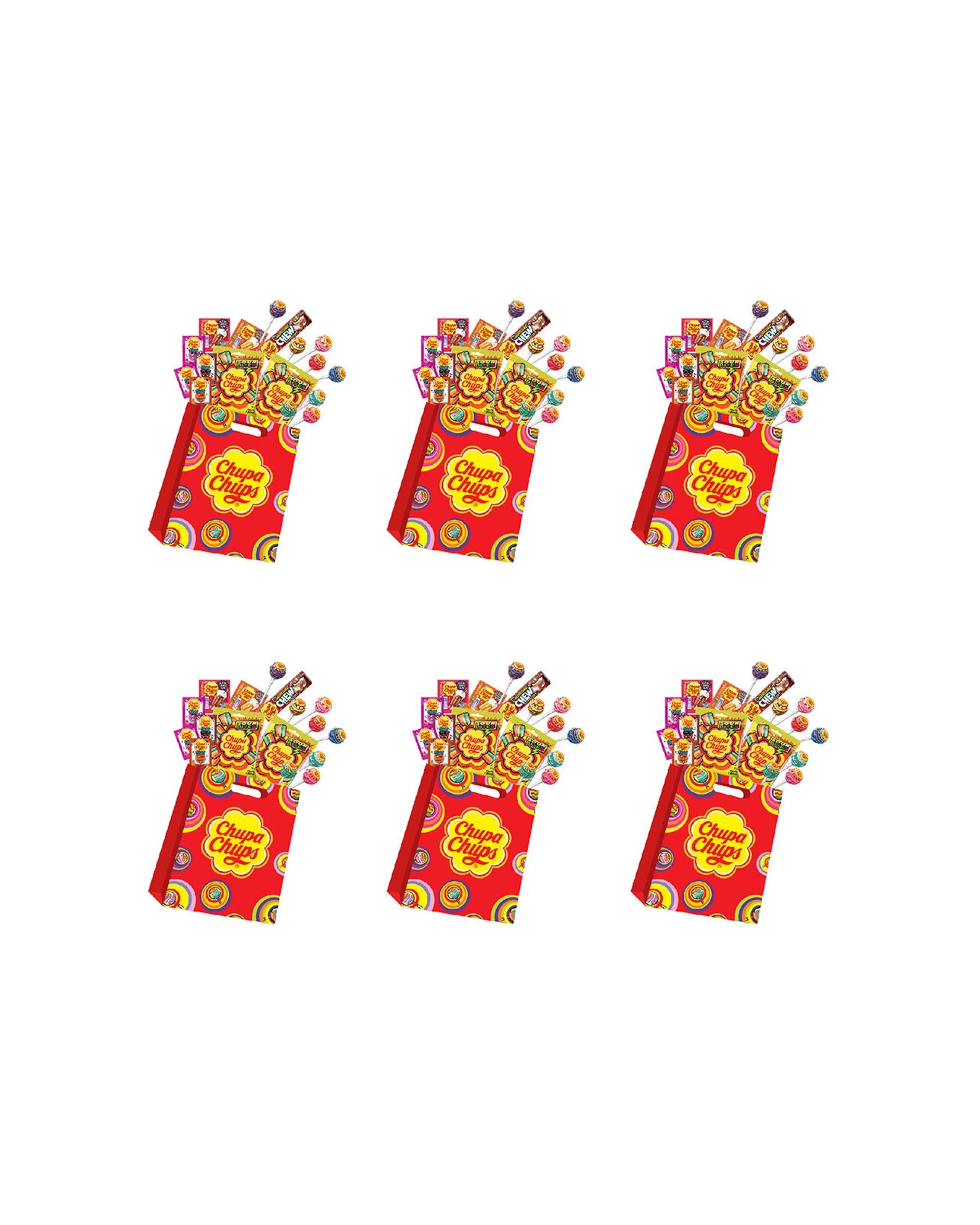 1 Chupa Chups 6PK Showbag B4 Kids Children Lollipops Sweet Treats Confectionery Lolly - Multi, 1 of 1
