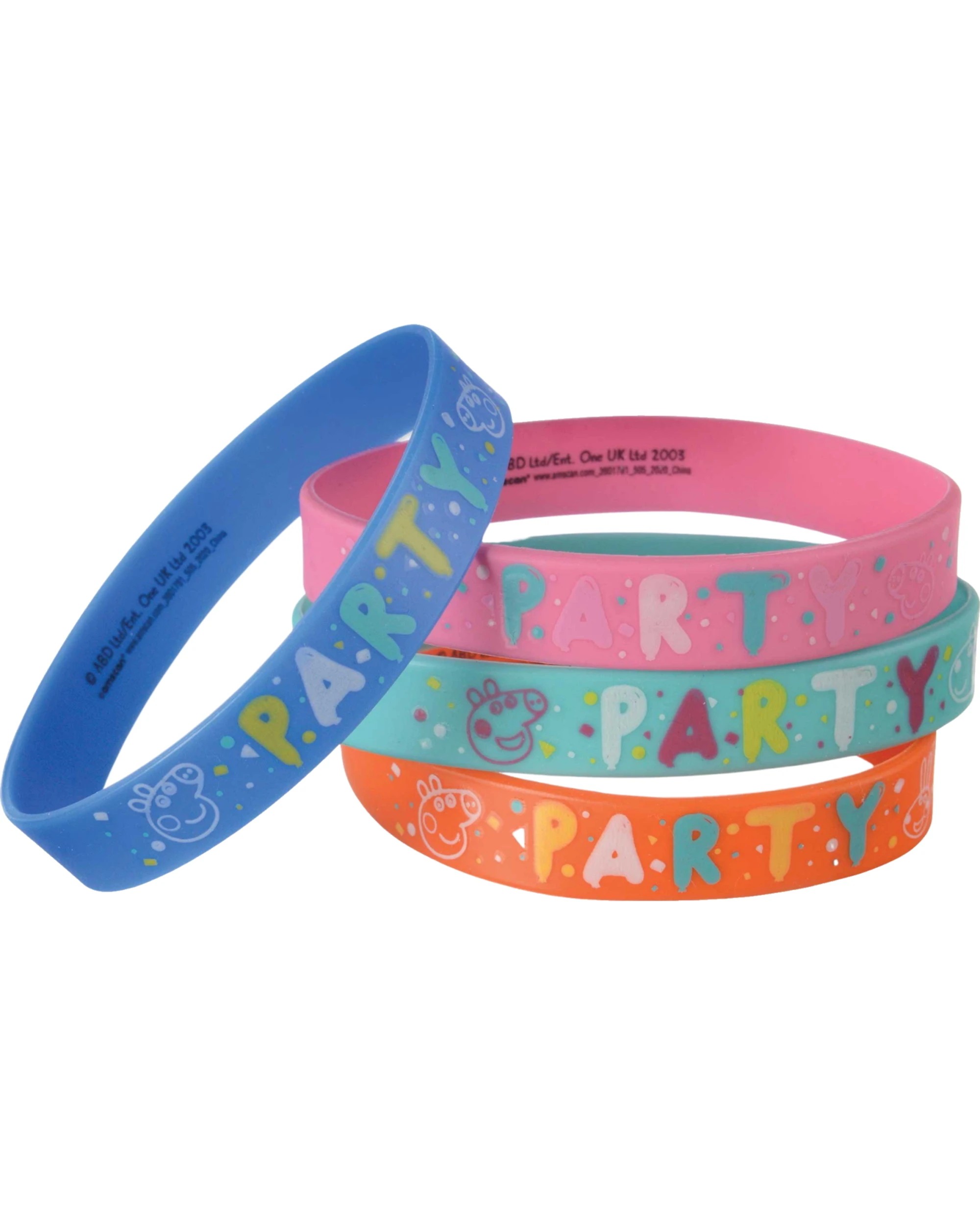1 Peppa Pig Peppa Pig Confetti Wristbands Pack of 4, 1 of 1