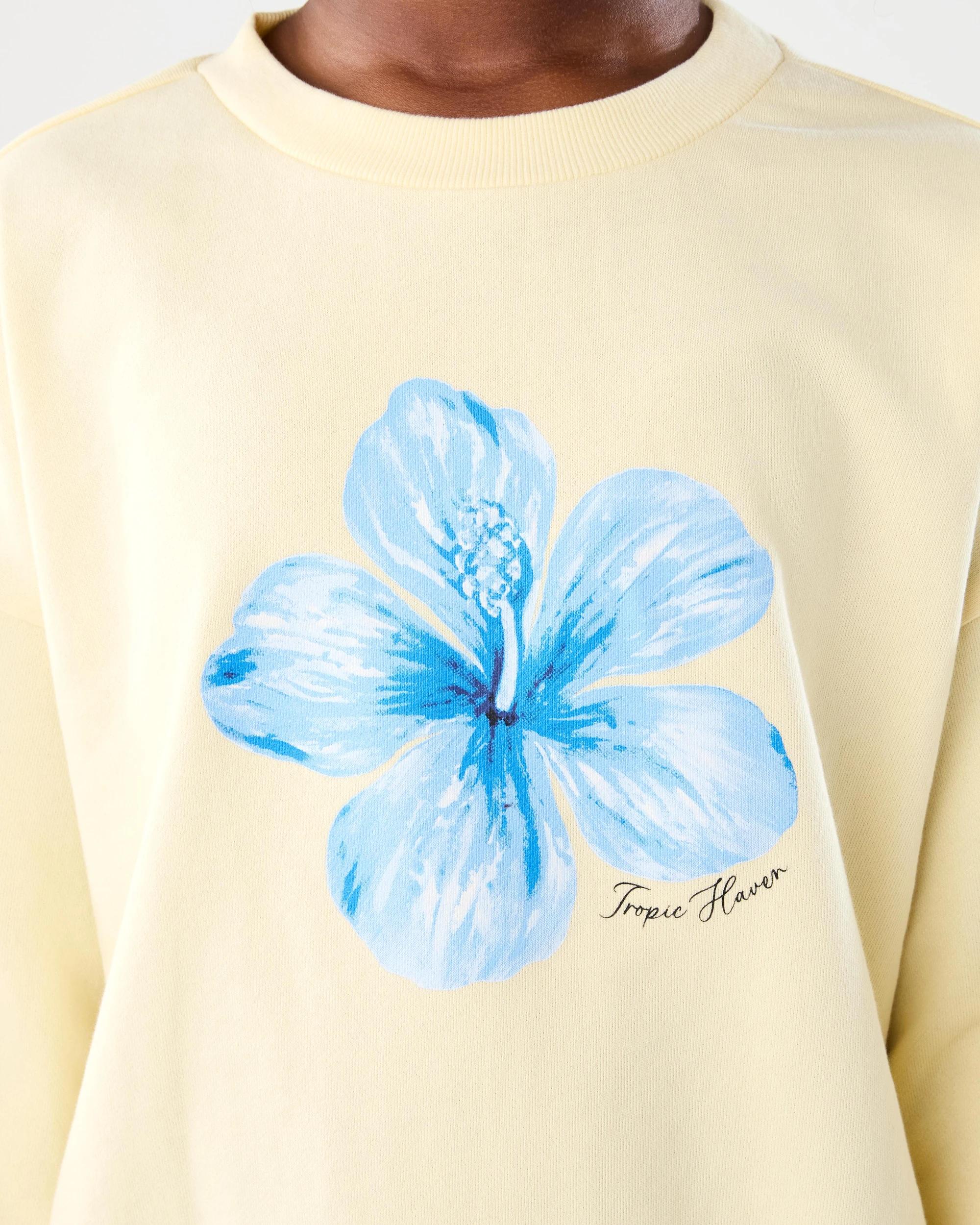 5 Oversized Crew Neck Sweatshirt Ylw Hbiscs, 5 of 8