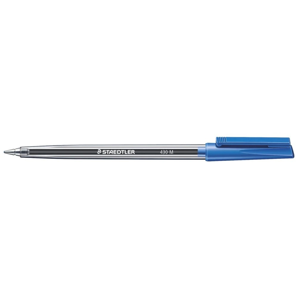 2 Staedtler 430 Medium Ballpoint Pens Blue 5 Pack, 2 of 2