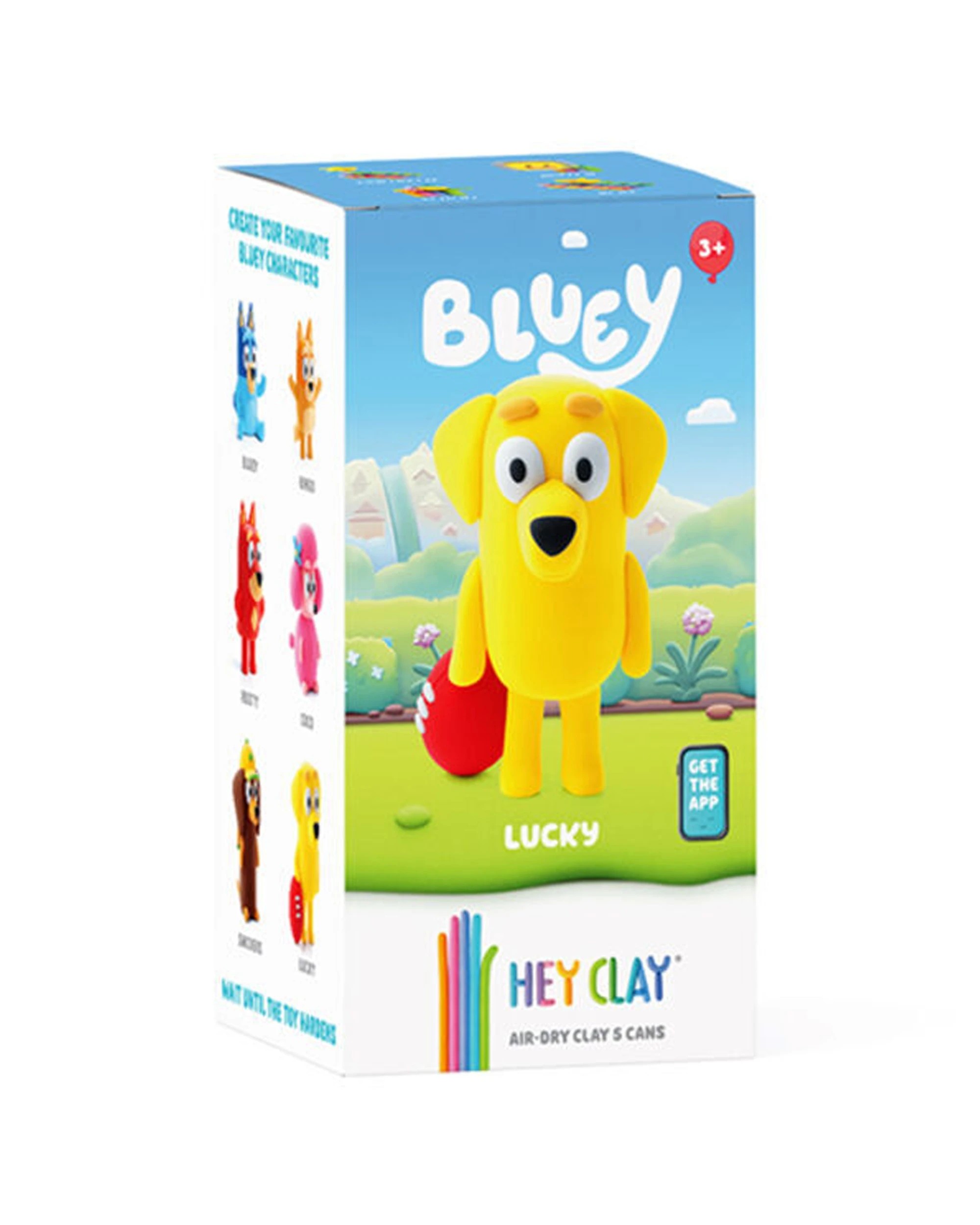 2 Hey Clay Bluey Single Character Kids Modelling Clay Set 5 Coloured Cans Lucky 4PK - Multi, 2 of 5