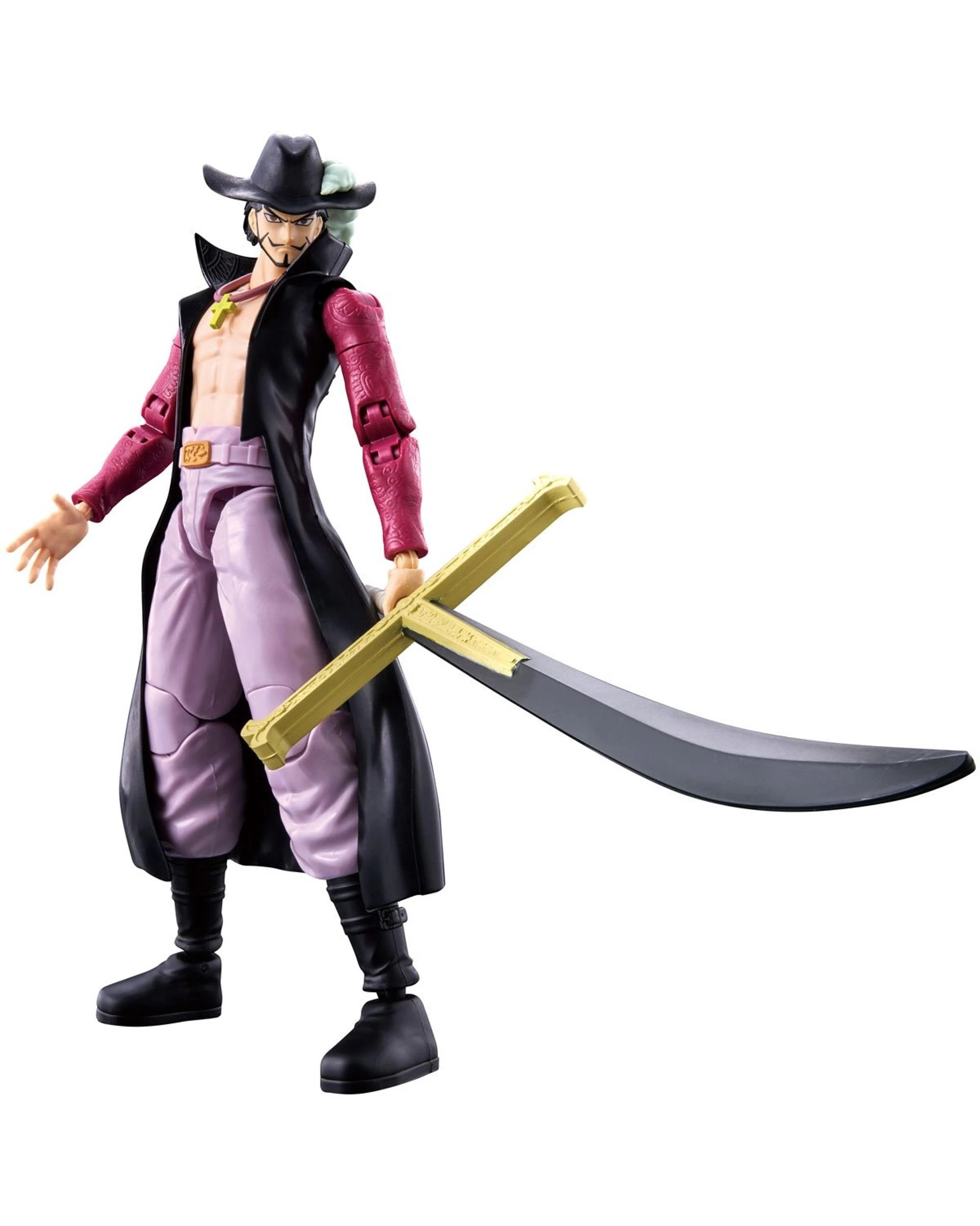 3 Bandai Anime Heroes One Piece Dracule Mihawk Figure, 3 of 10