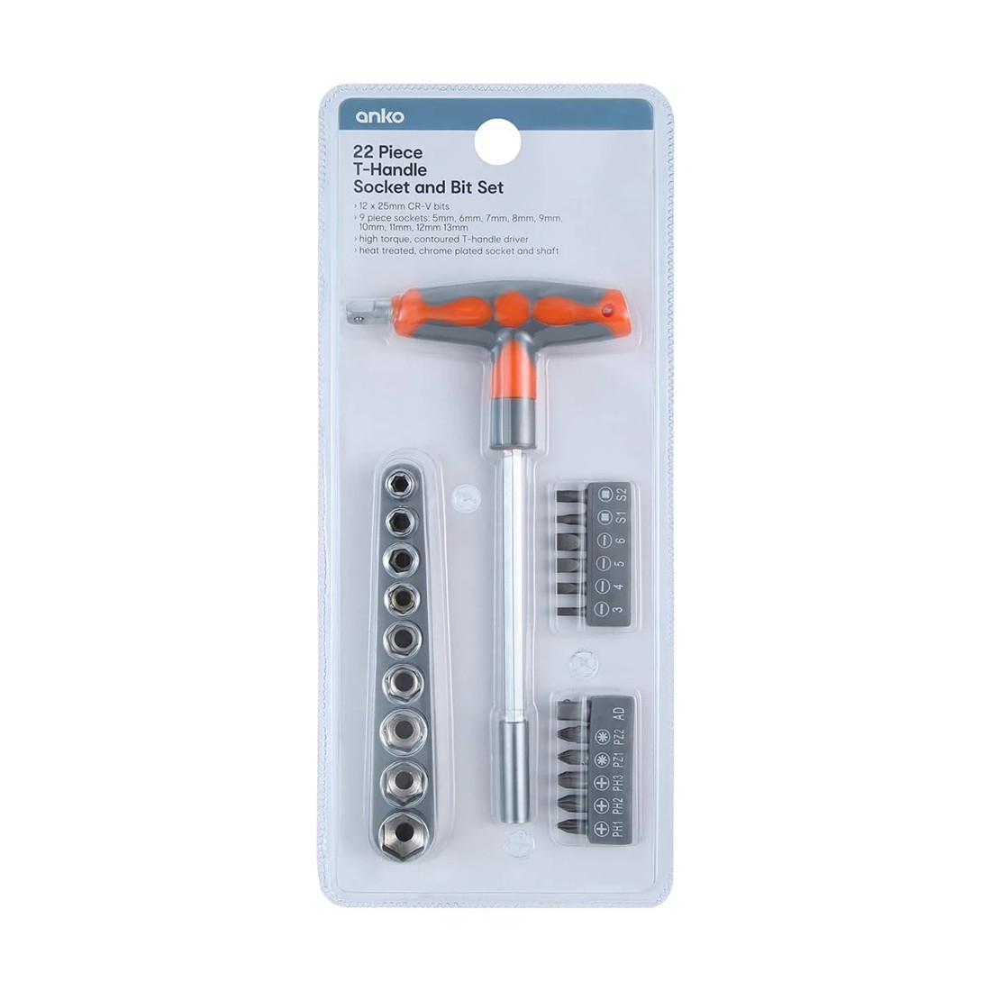 2 22-Piece T Handle Socket and Bit Set, 2 of 2