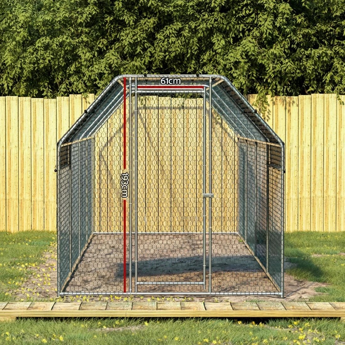 4 i.Pet Chicken Coop Cage Run Rabbit Hutch Large Walk In Hen House Cover 2mx8mx2m, 4 of 6