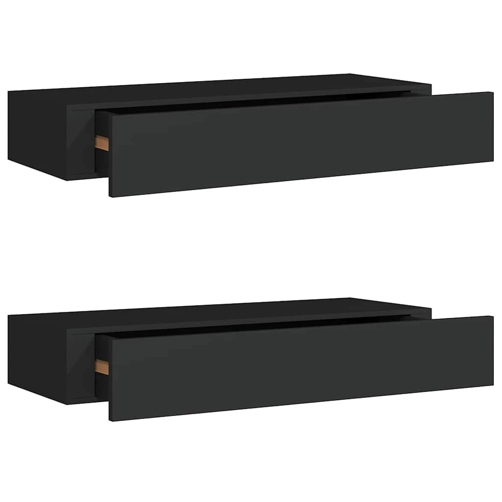 1 Vidaxl Wall-mounted Drawer Shelf - Black, 1 of 10