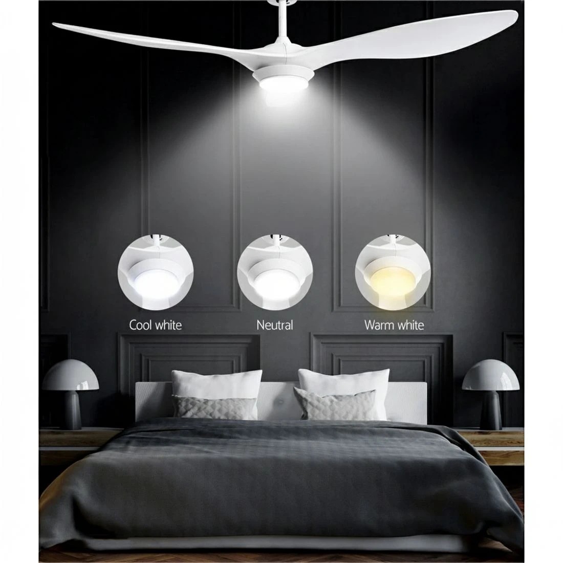 5 Devanti 52'' Ceiling Fan DC Motor w/Light w/Remote - Multi, 5 of 7