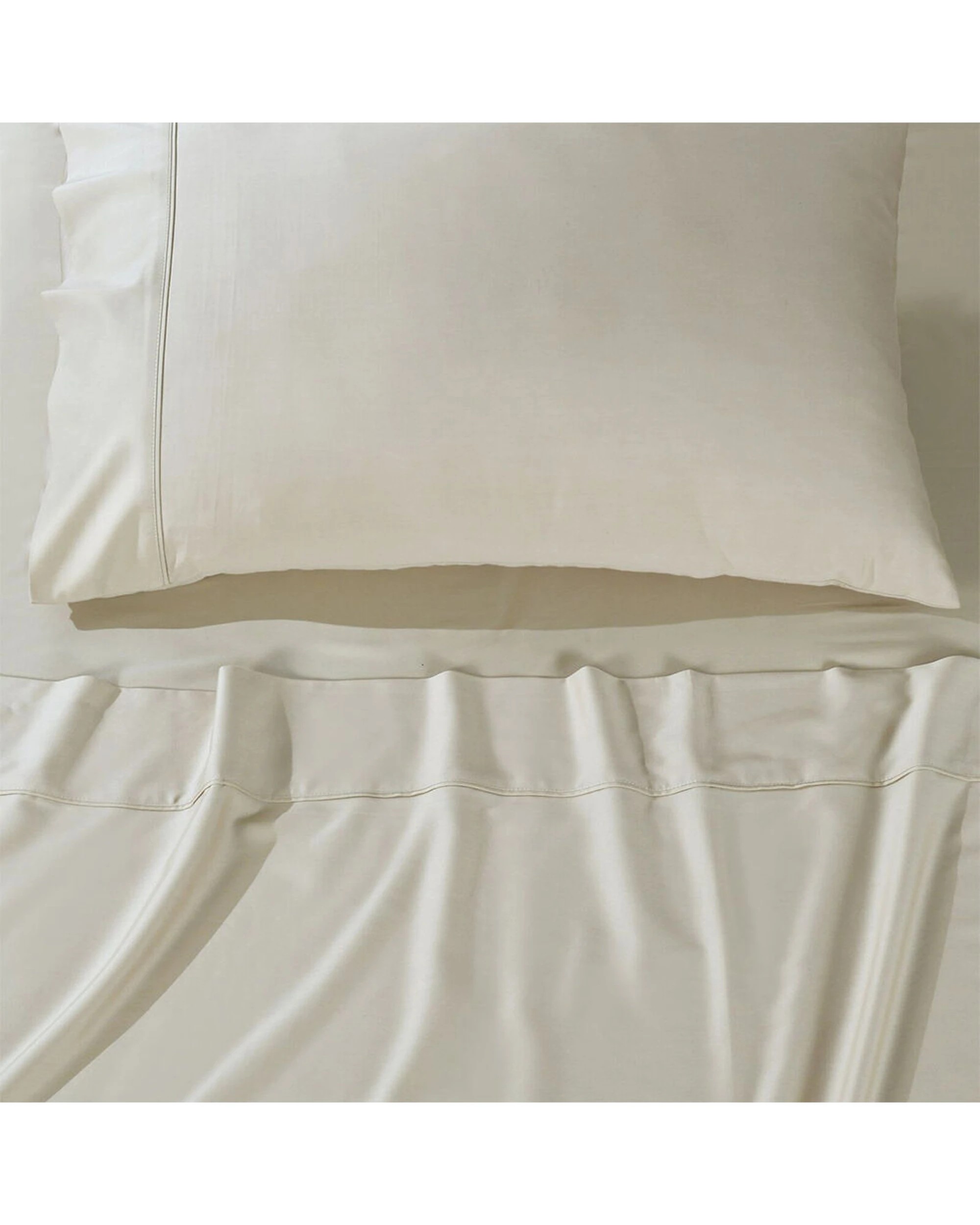 3 Bianca Rosebank 500TC Bamboo Cotton Sateen Blend Sheet Set With 2 Pillowcases - Queen Bed - Beige, 3 of 7