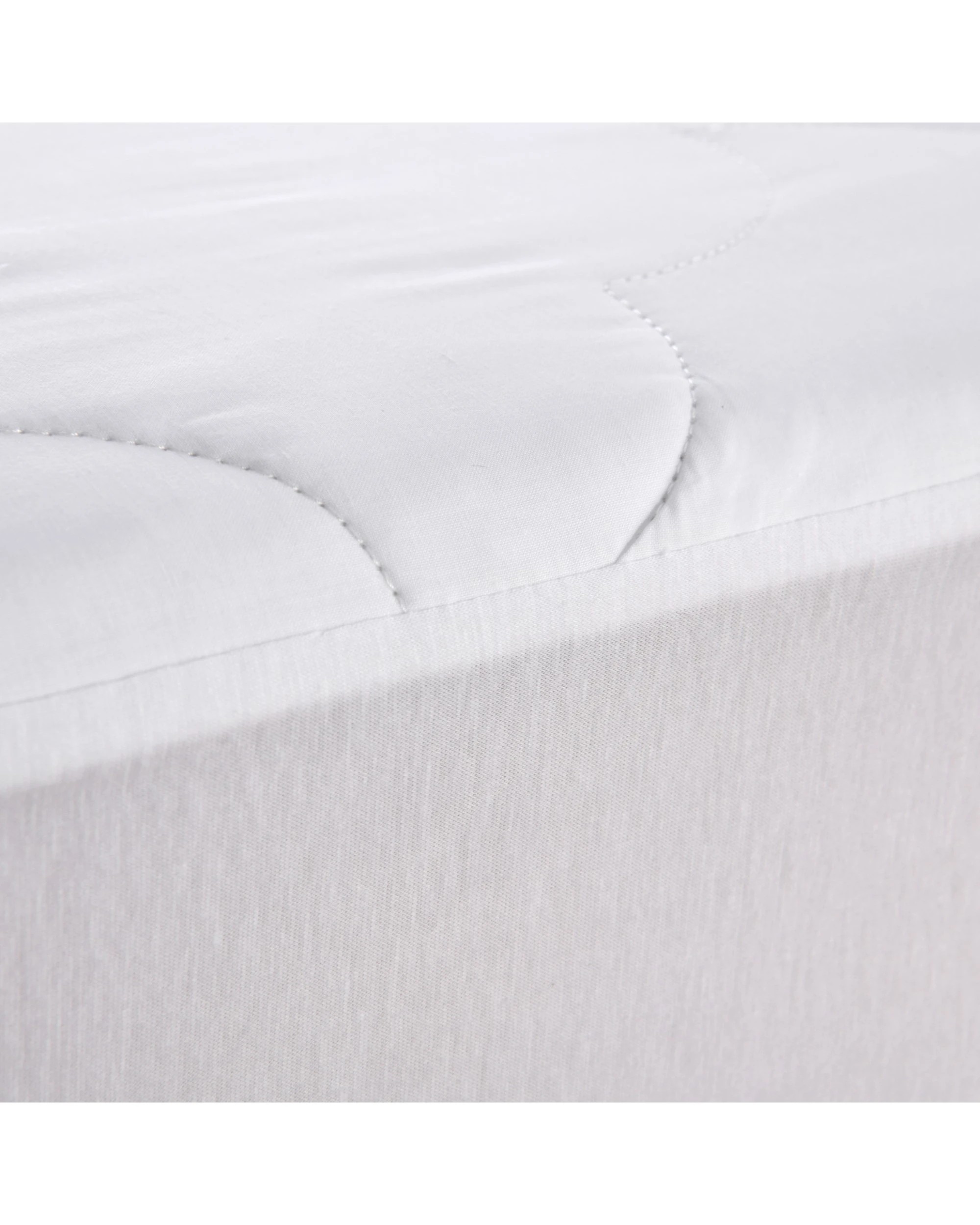 5 Dreamaker Quilted Cotton Filled Mattress Protector - Double Bed - White, 5 of 5