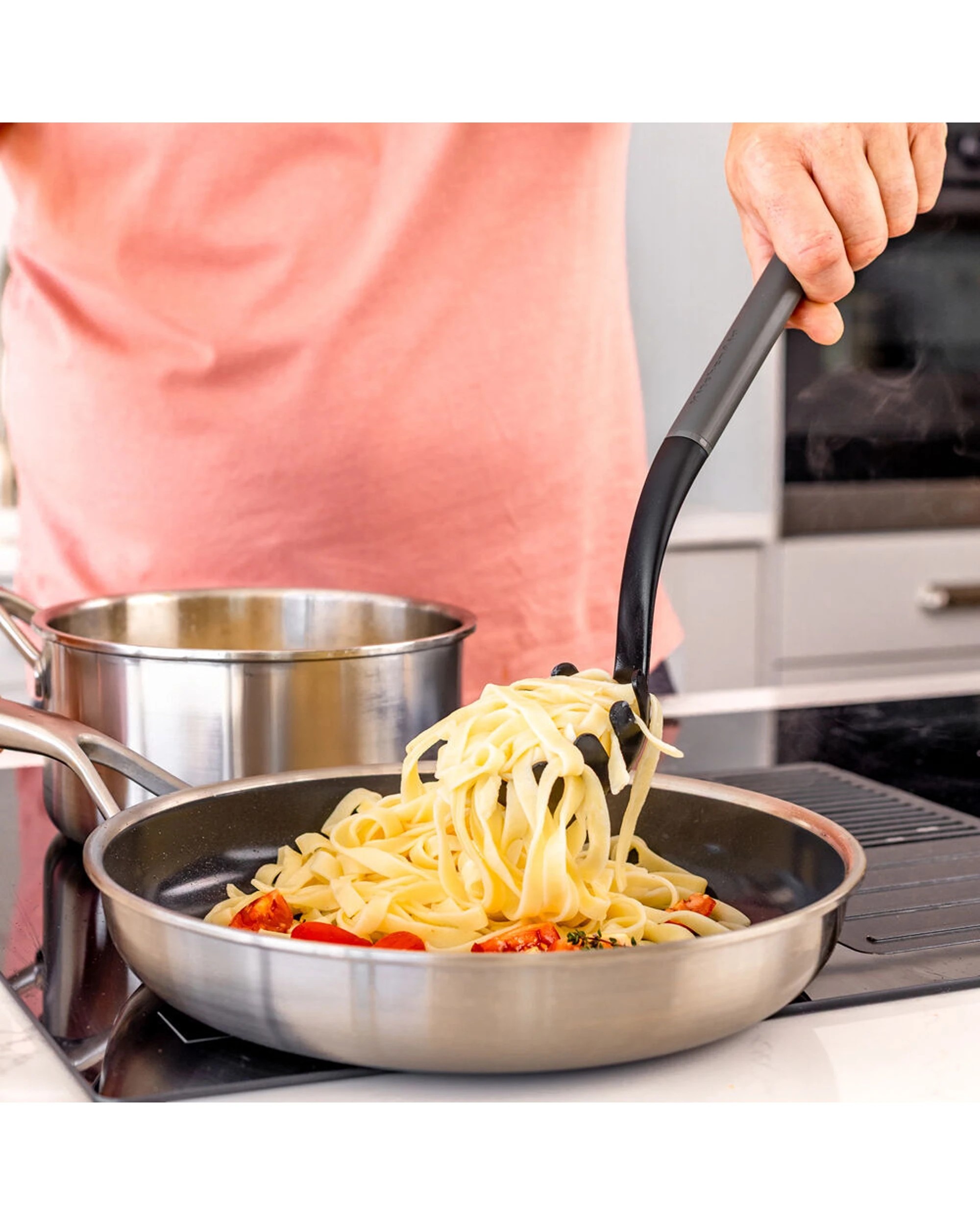 5 KitchenAid Classic Nylon Pasta Server 2PK Heat Resistant Ergonomic Handle - Charcoal, 5 of 6