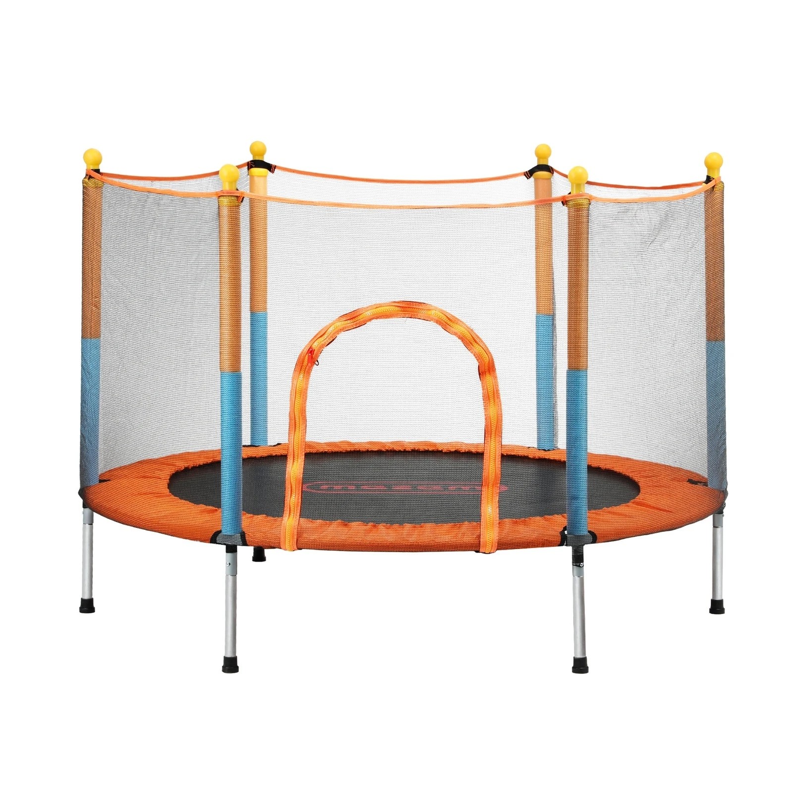 1 Mazam 60 Inch Trampoline Kids Jumping Trampolines Enclosure Safety Net Pad
 - Multi, 1 of 10