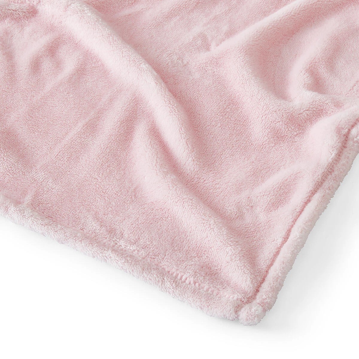 4 Plush Blanket - Single Bed, Pink, 4 of 5