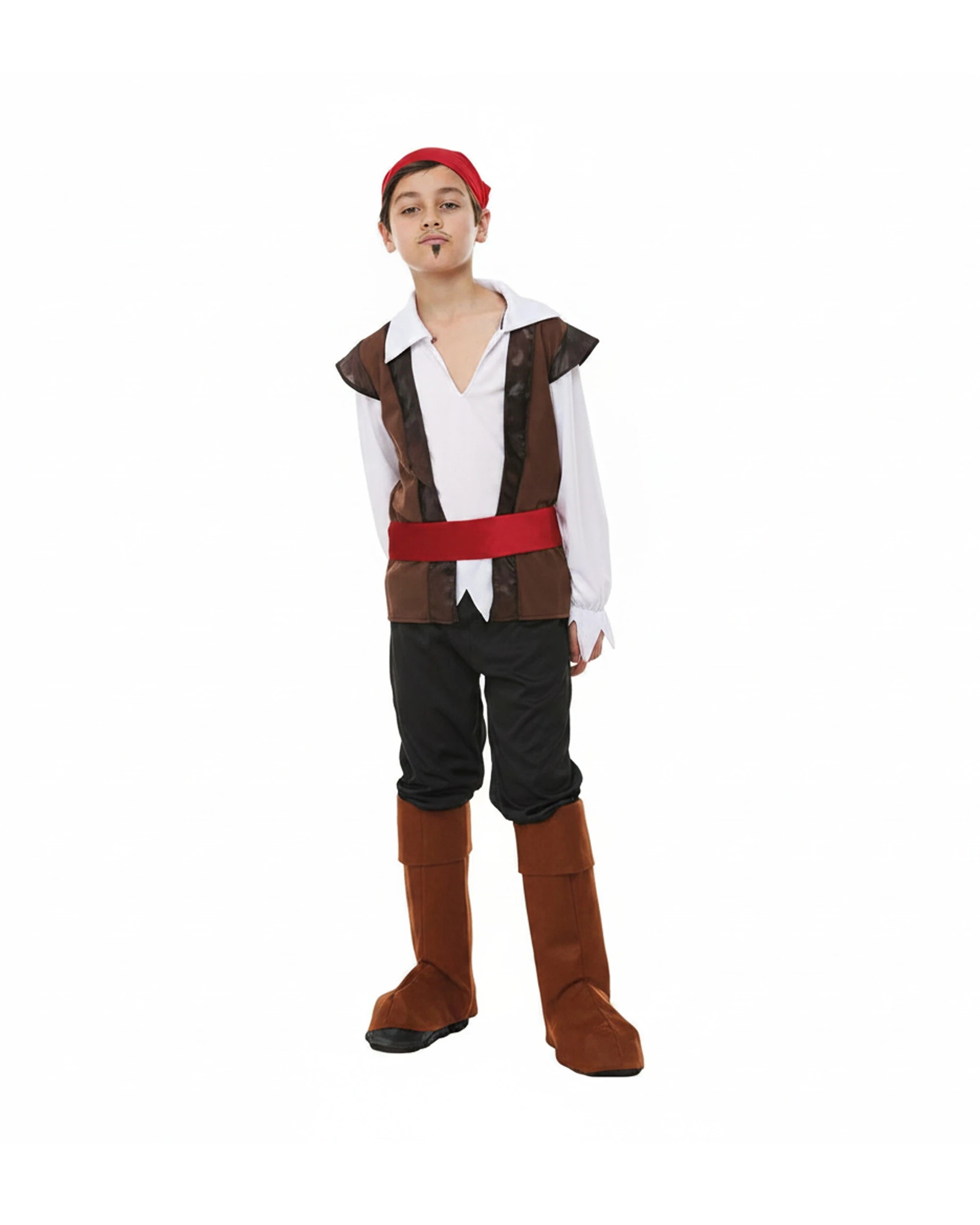 1 Oceana Childrens Pirate Costume Complete Set Large 128x56cm - Brown, 1 of 1
