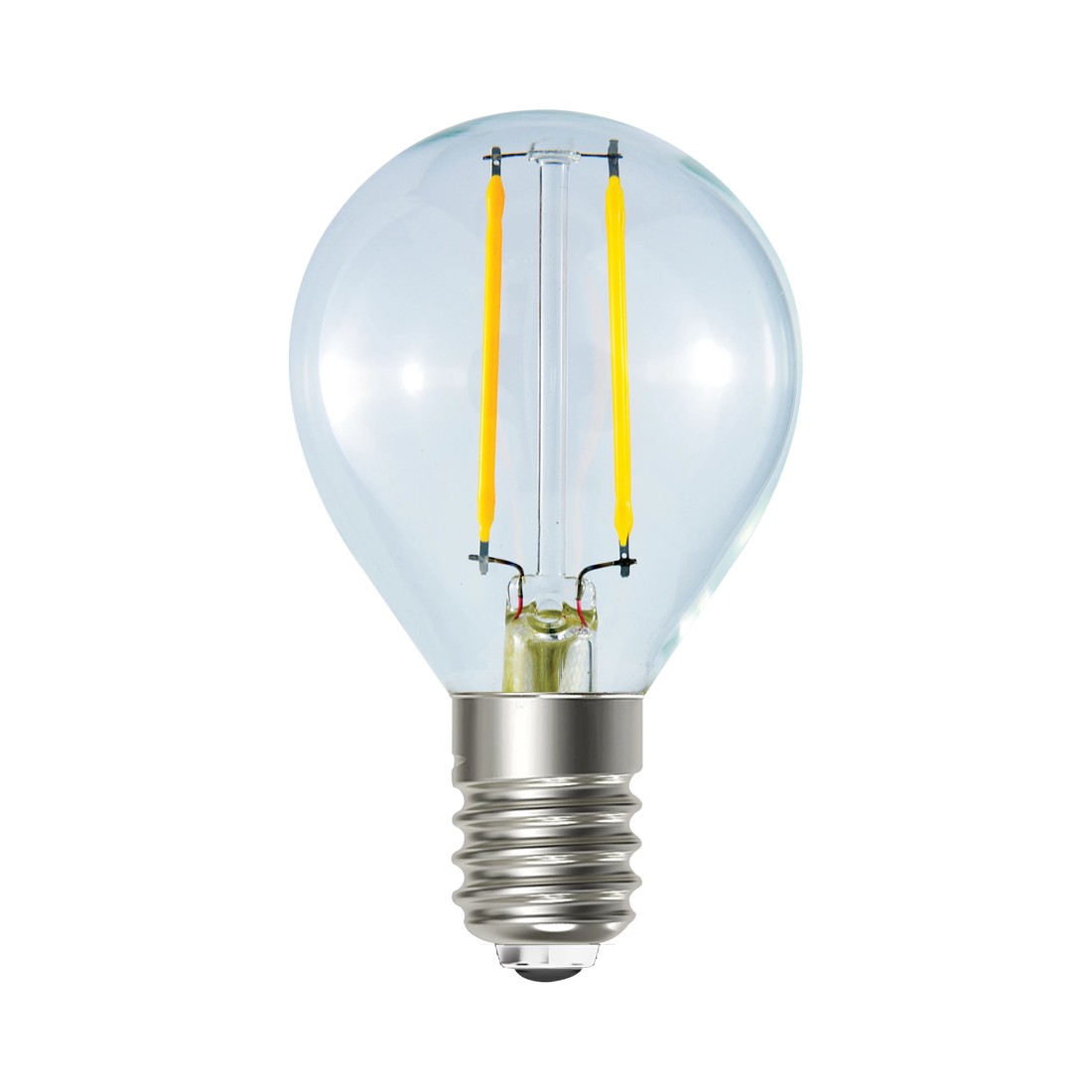 2 Mirabella E14 2W LED Filament Round Bulb, 2 of 7