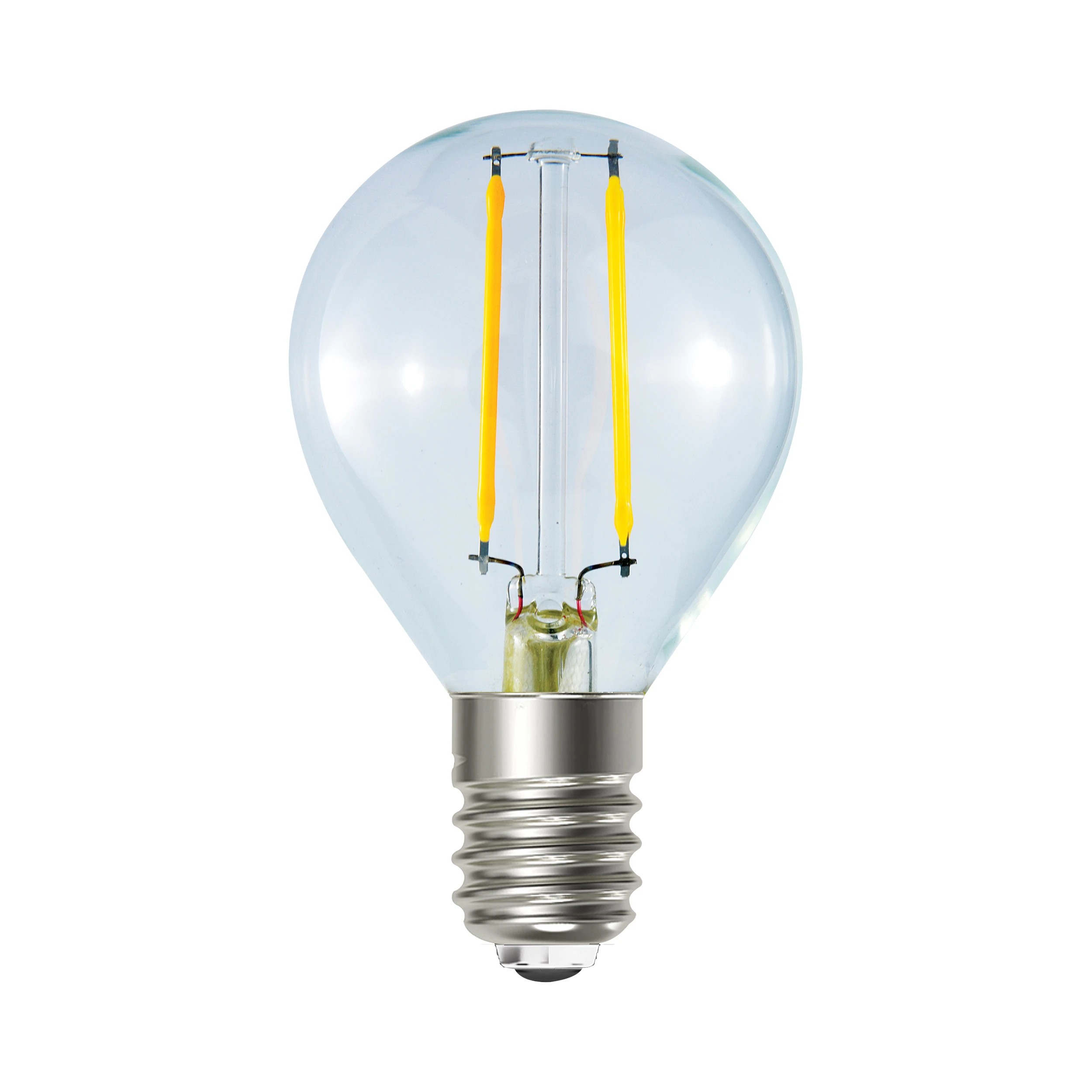 2 Mirabella E14 2W LED Filament Round Bulb, 2 of 7