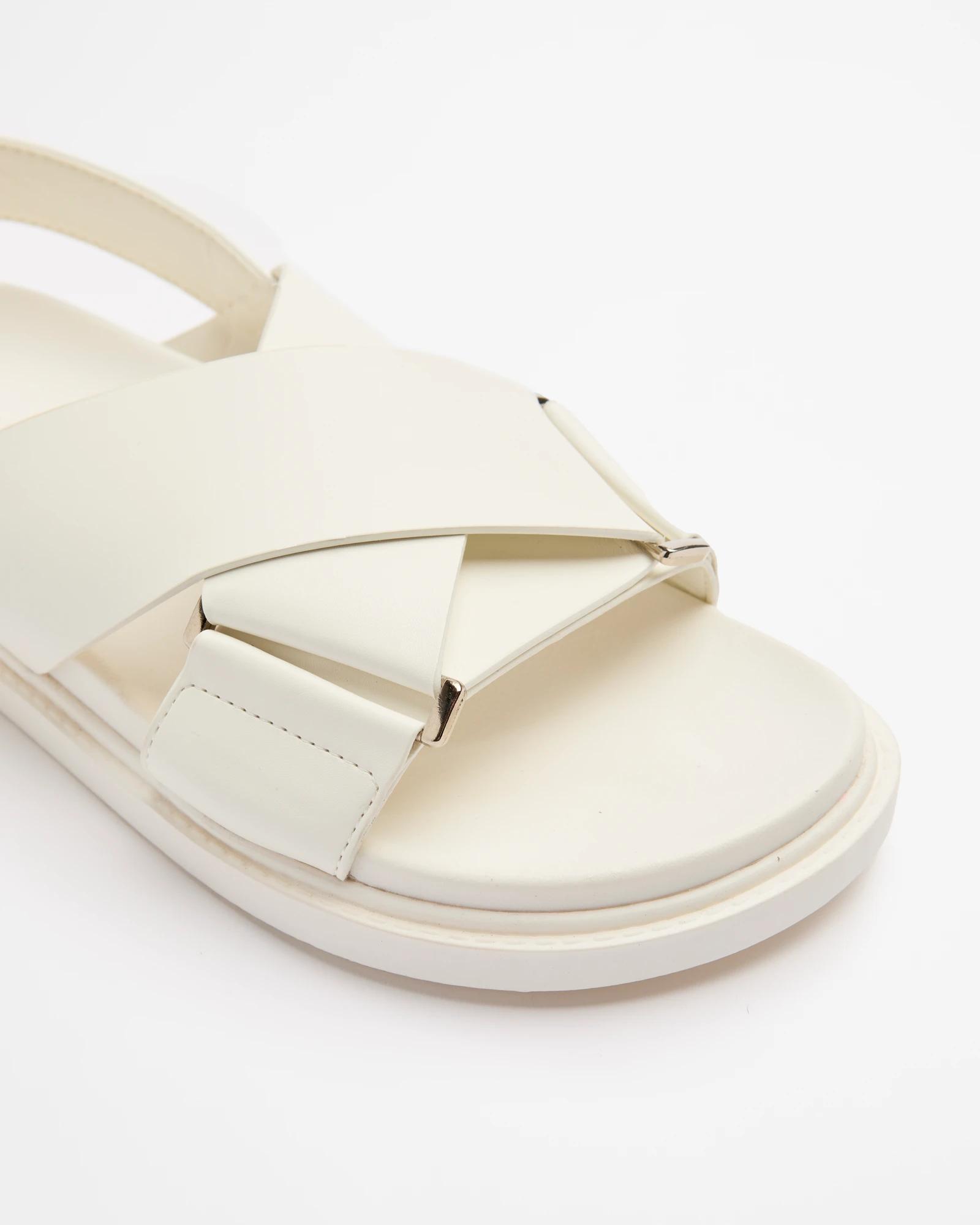 2 Target Womens Crossover Moulded Sandal - Maria WHITE, 2 of 3