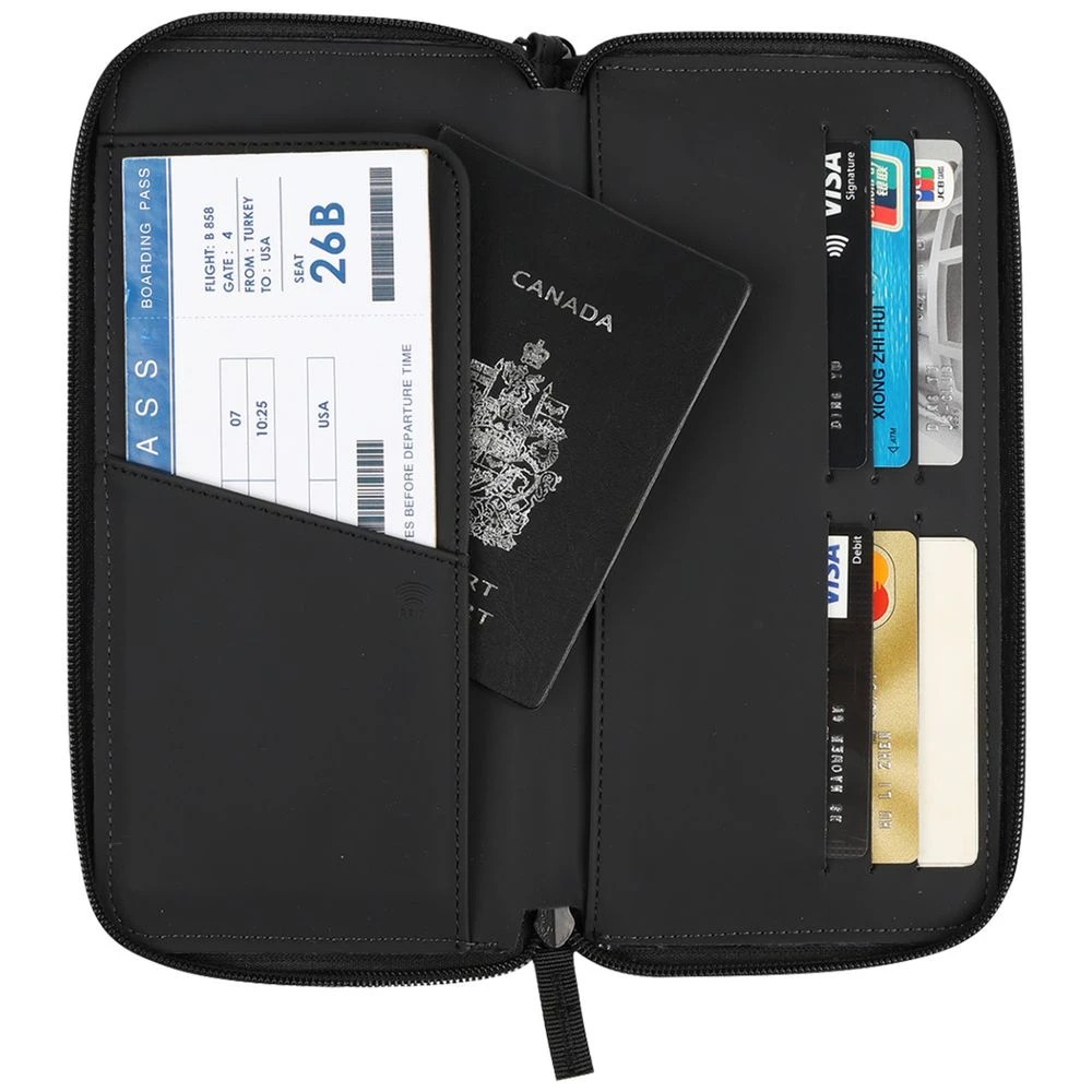 4 J.Burrows Travel Wallet Black, 4 of 6