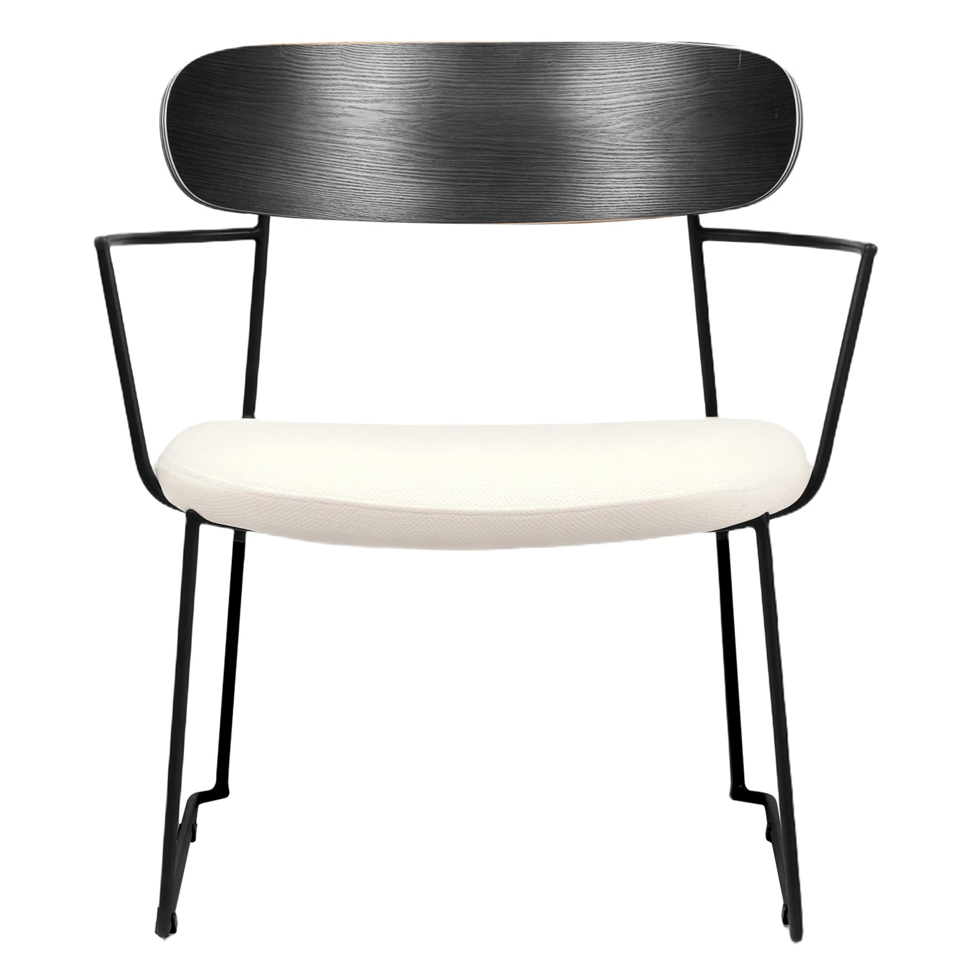 2 Levede Dining Chair Padded Armchair Soft Upholstered Metal Leg with Arms - Black, 2 of 9