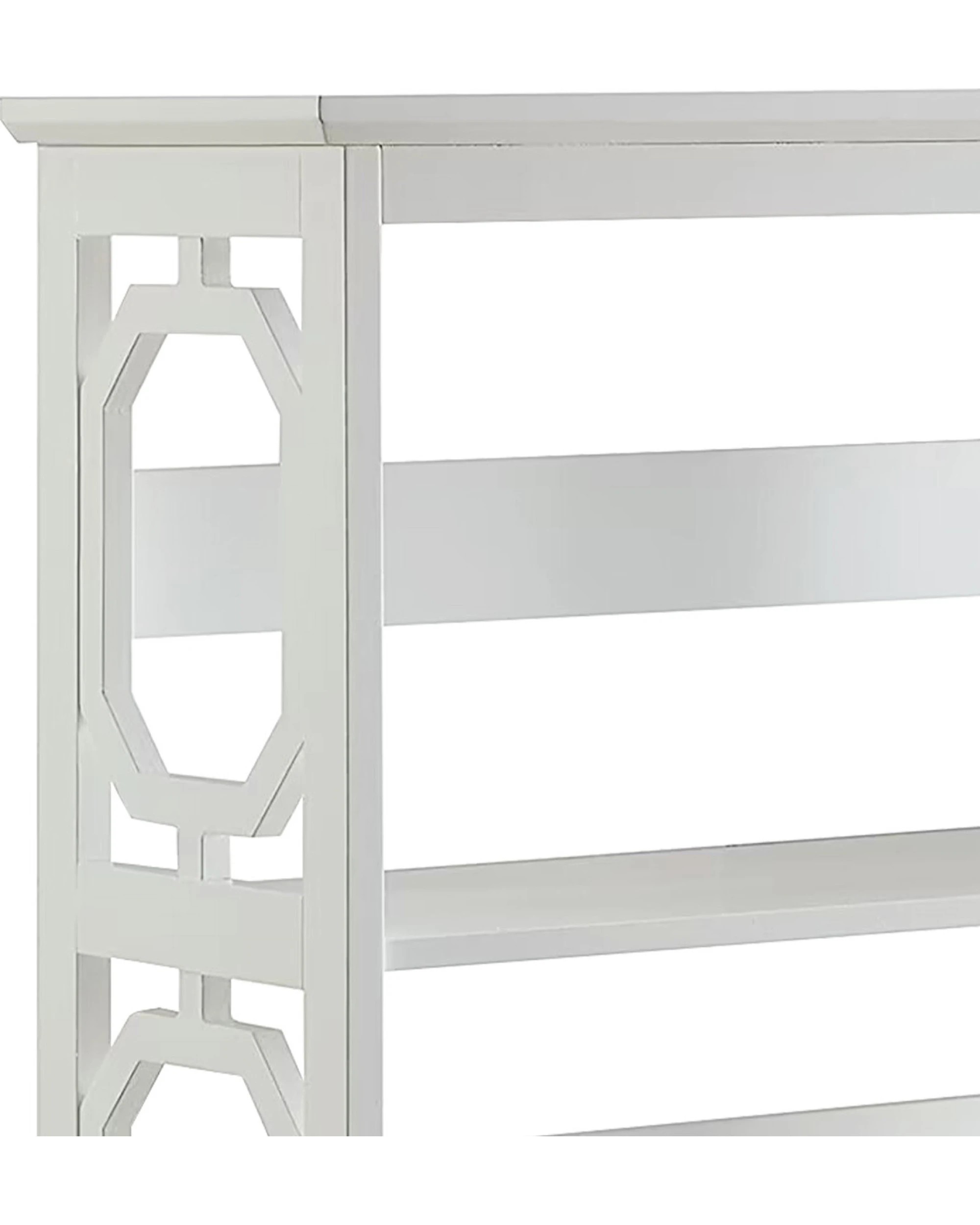 8 Sarantino Laurel 3-tier Bookshelf Display Rack In White, 8 of 10