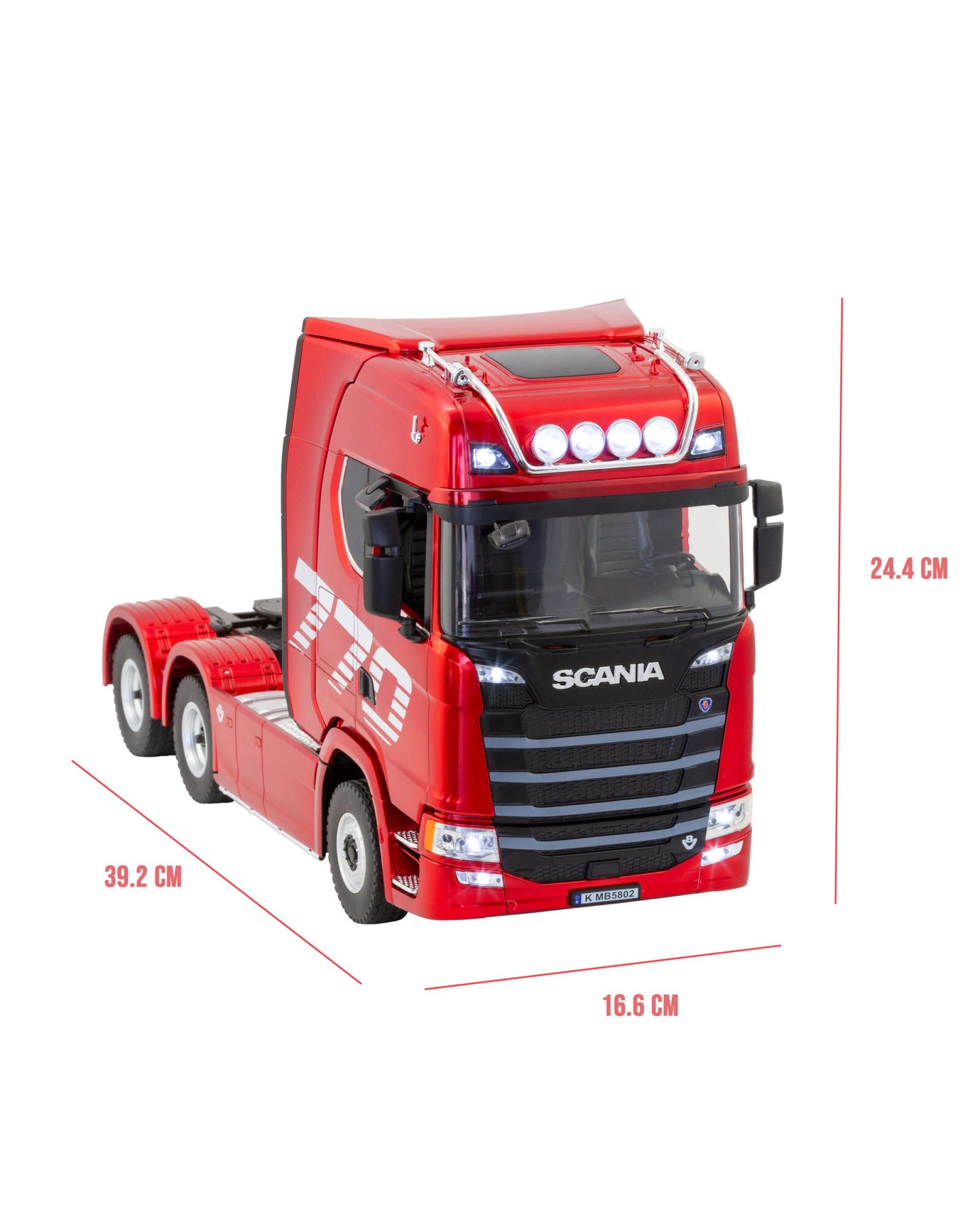 9 Gem Toys Scania Licensed Remote Control Trailer Head Truck with Lights, Sounds & Steering Adjustment, 9 of 9