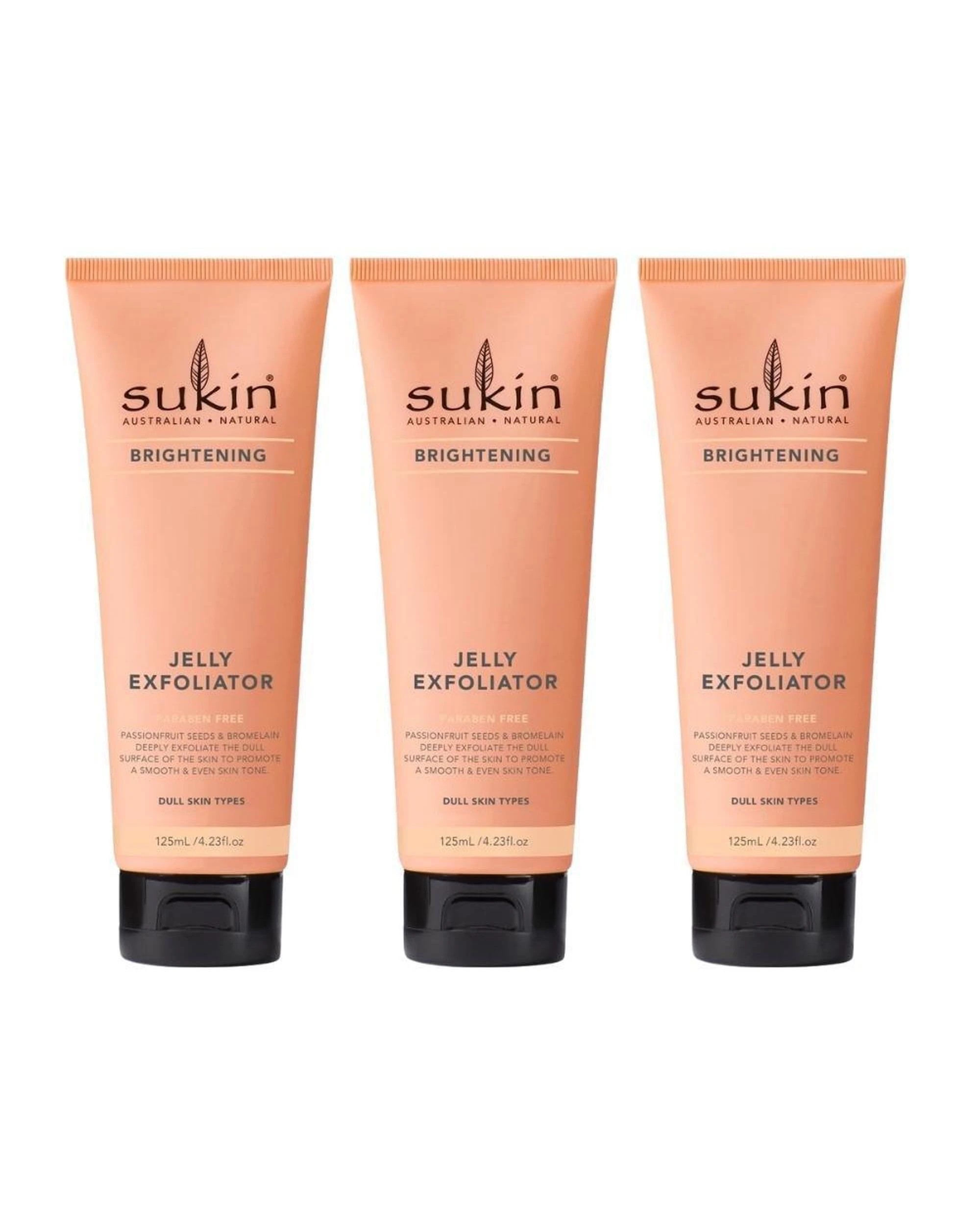 1 Sukin 3 x Brightening Jelly Exfoliator 125mL, 1 of 1