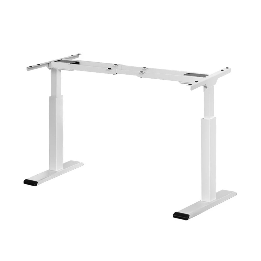 1 Artiss Standing Desk Frame Only Dual Motor Motorised - White, 1 of 5