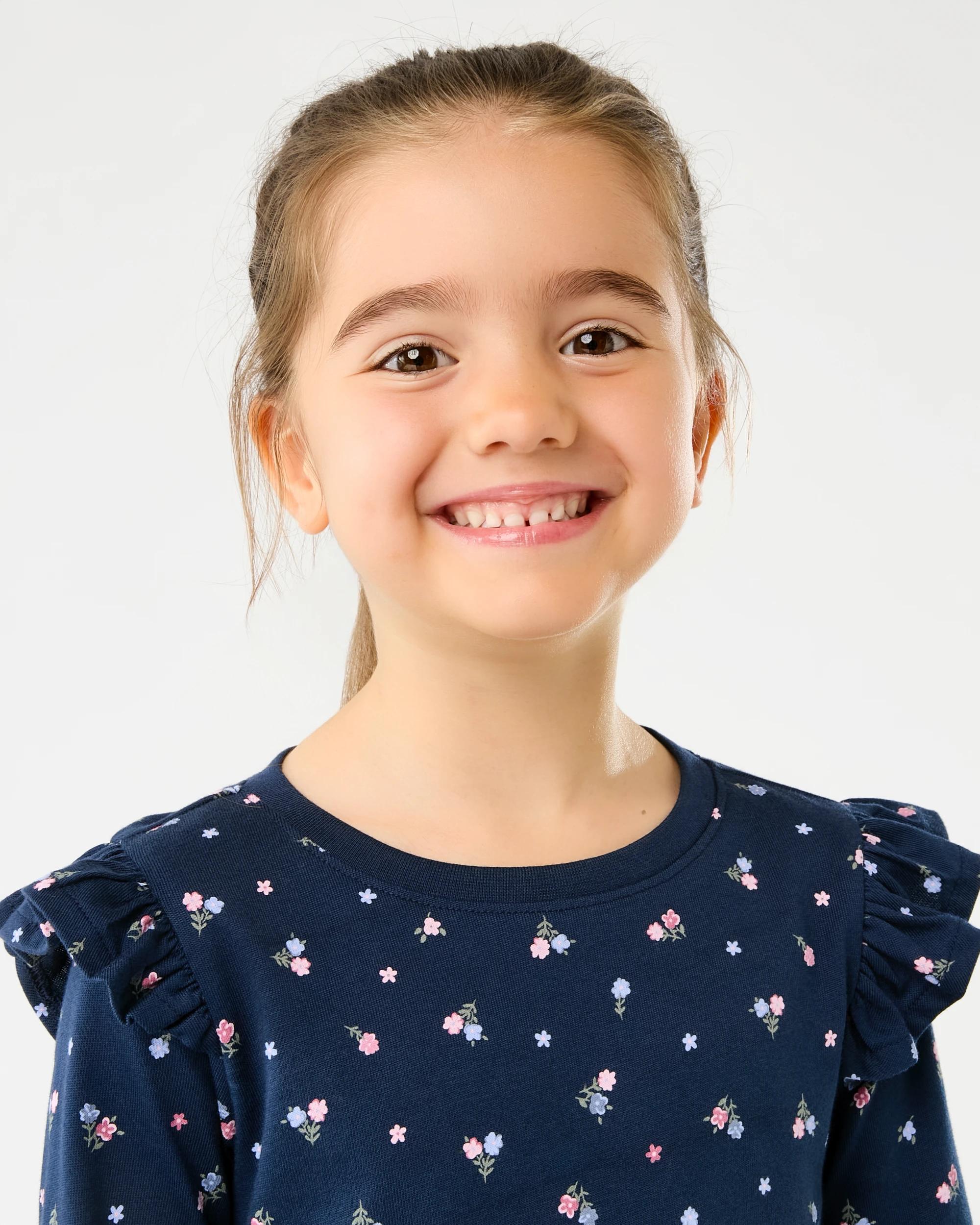 3 Long Sleeve Jersey Dress Nvy Floral, 3 of 6