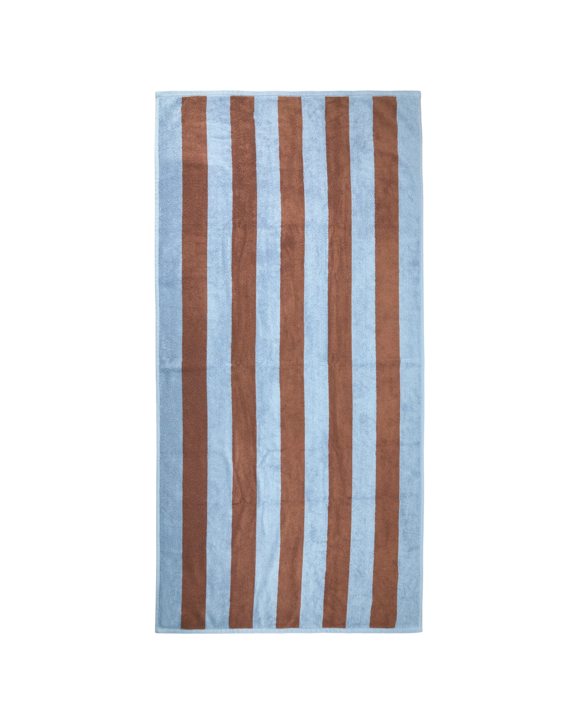 3 Stripe Cotton Bath Towel - Brown, 3 of 5