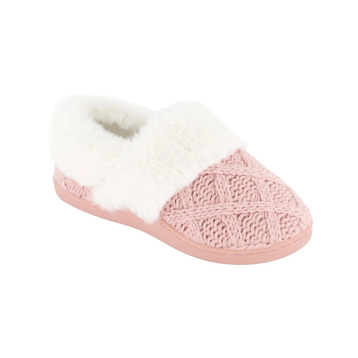 1 Elevated Midi Faux Fur Slippers Silvr Pink, 1 of 3