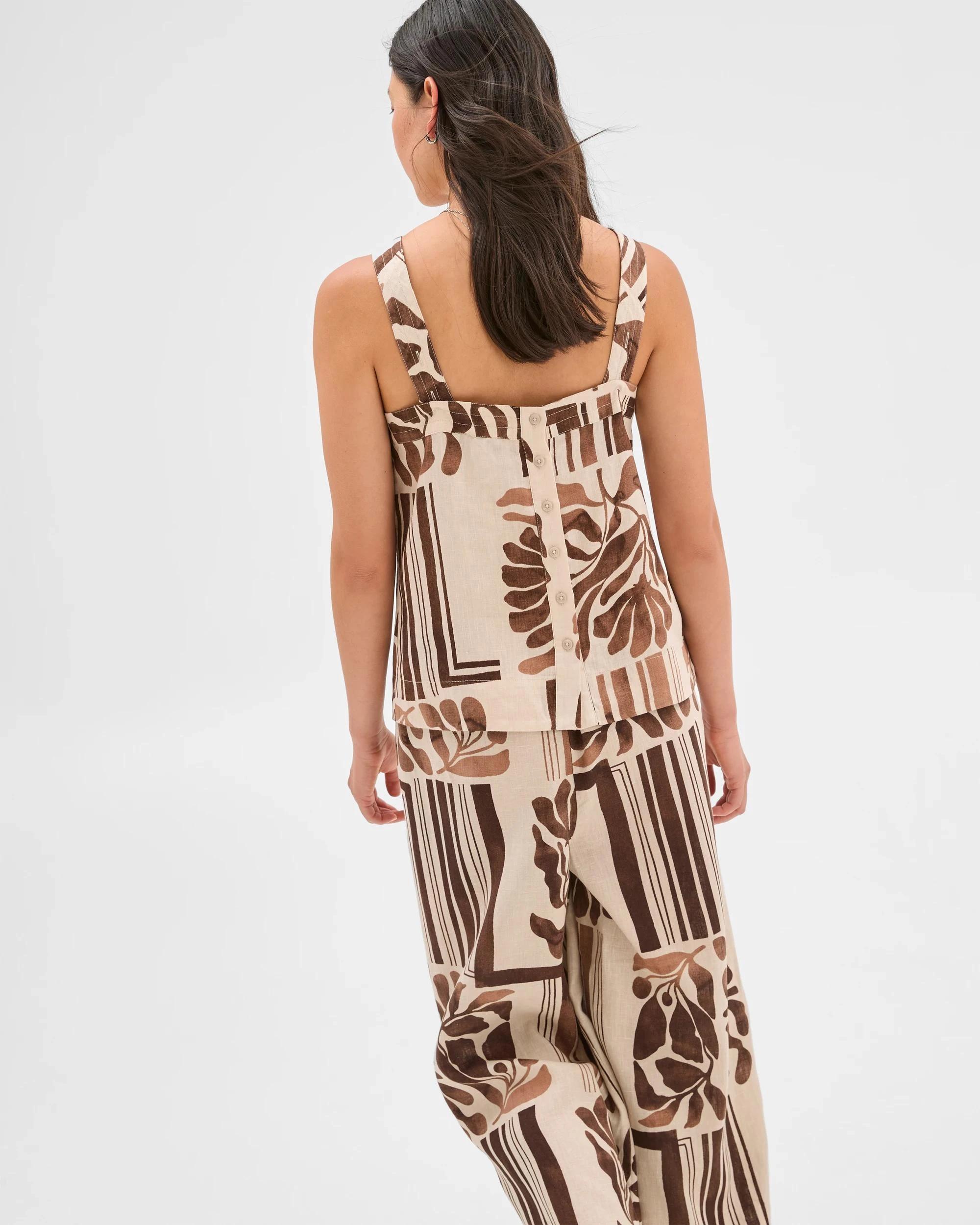 5 Target European Linen Stitch Detail Cami BATIK PRINT, 5 of 7