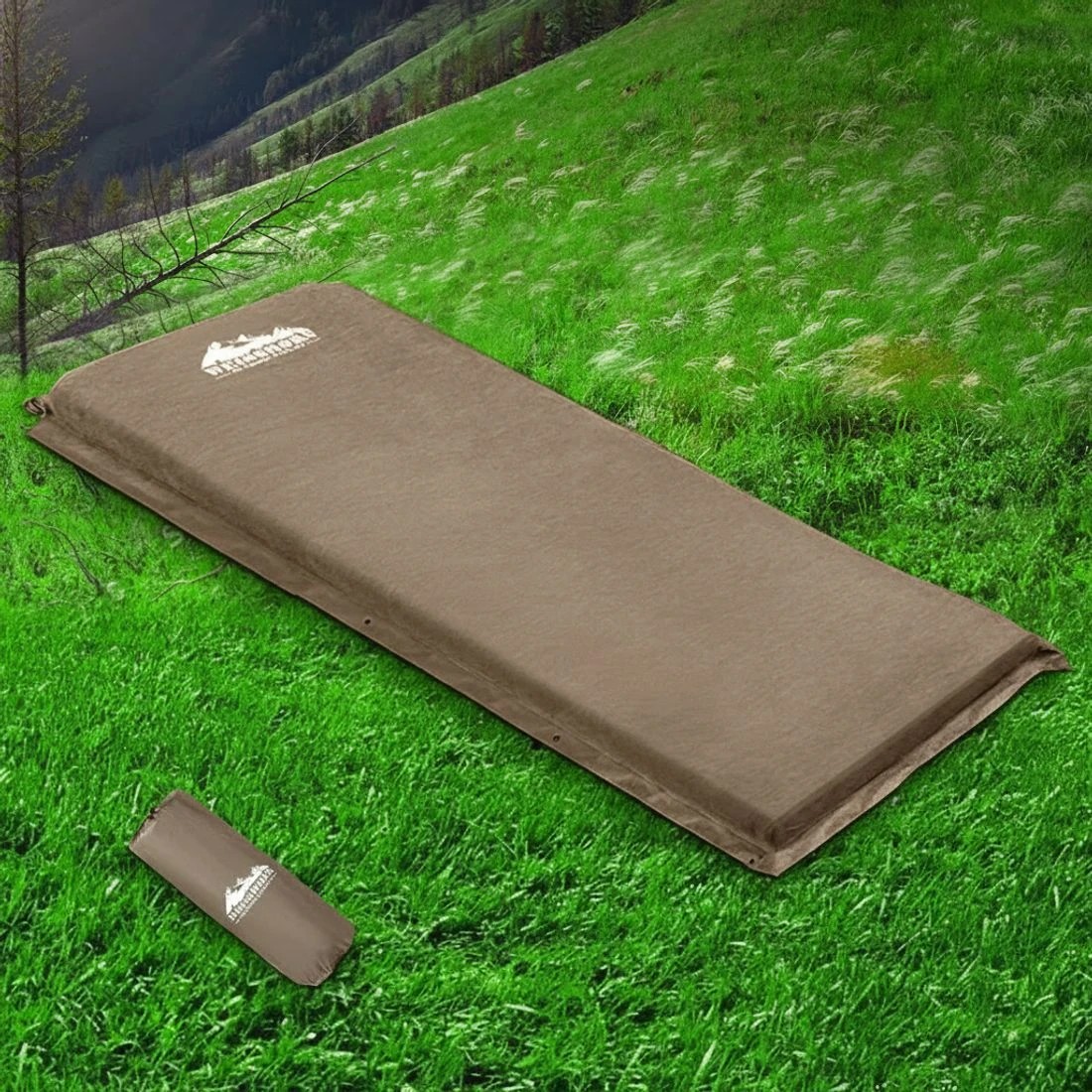 5 Weisshorn Self Inflating Mattress Camping Sleeping Mat Air Bed Single Coffee - Brown, 5 of 5