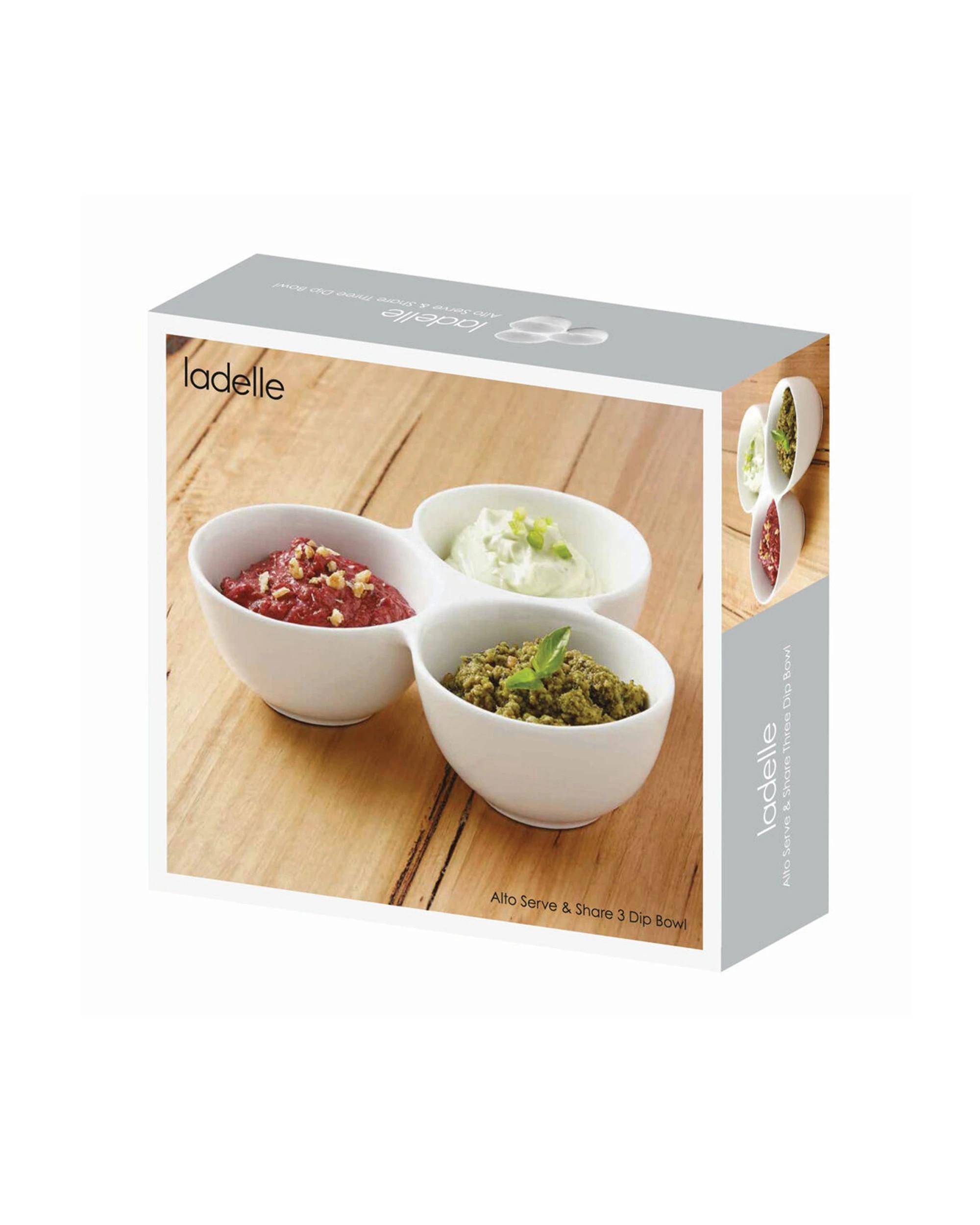 3 Ladelle Alto Serve & Share 3 Porcelain Dip Serving Bowl - Multi, 3 of 3