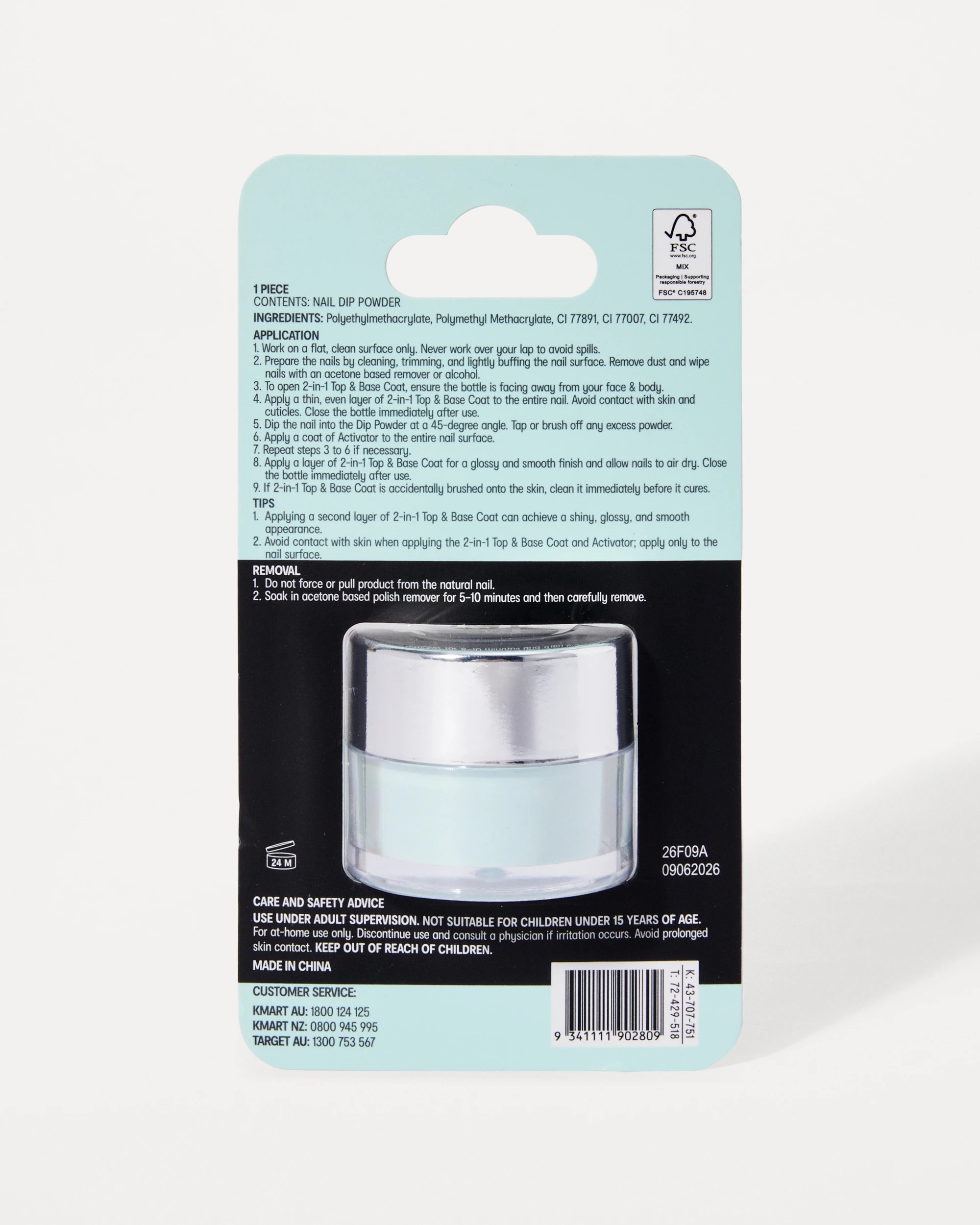 4 OXX Beauty Nail Dip Powder - Mint, 4 of 4