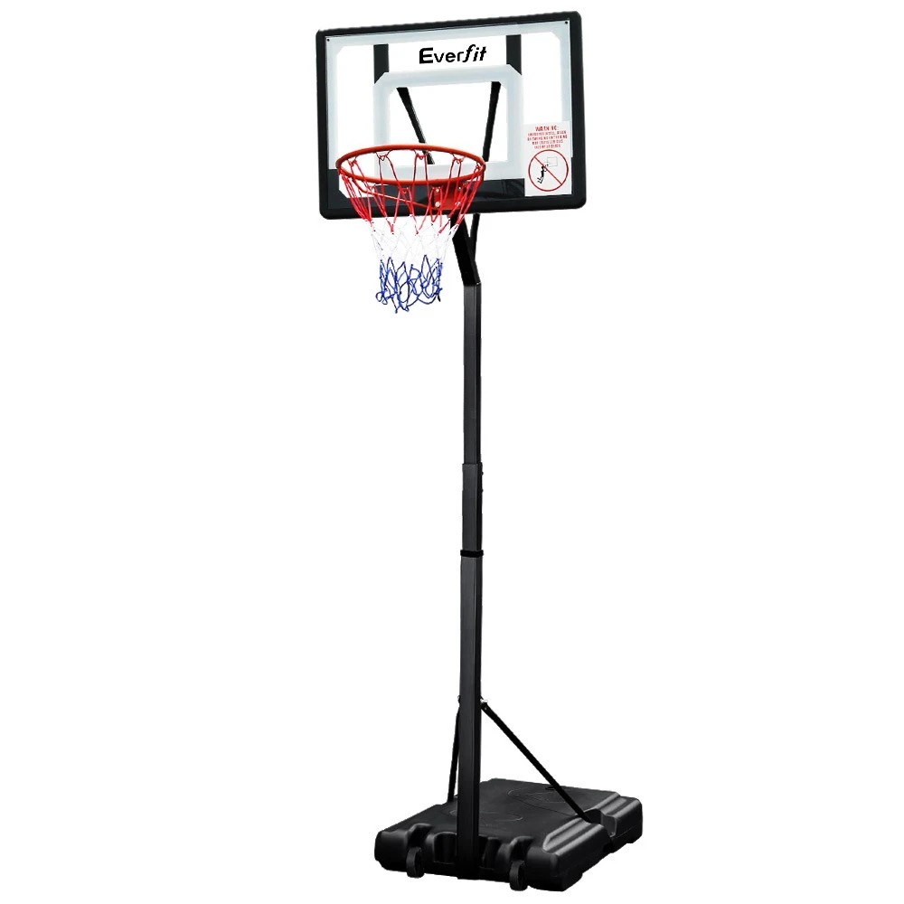 1 Everfit 2.6M Basketball Hoop Stand System Adjustable Portable Pro Kids Clear - Multi, 1 of 7