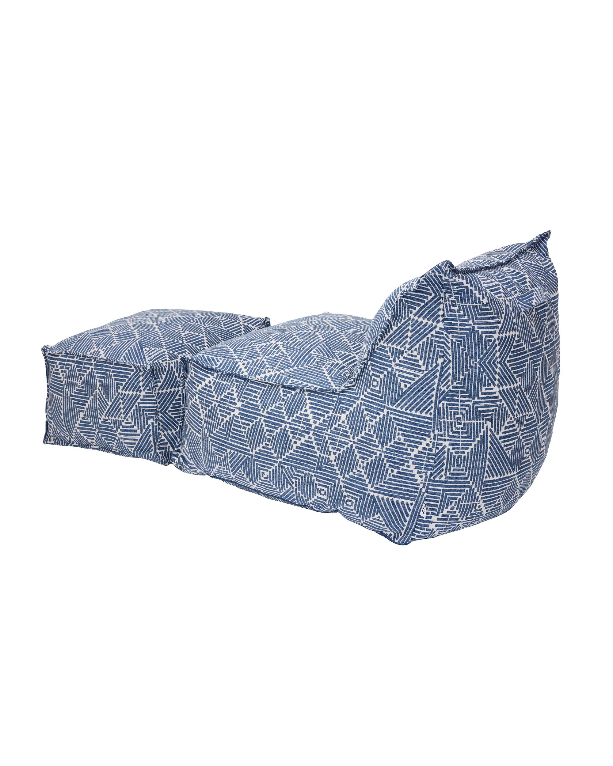 3 IHOMDEC Outdoor Waterproof Compression Sofa With Ottoman - Blue, 3 of 10