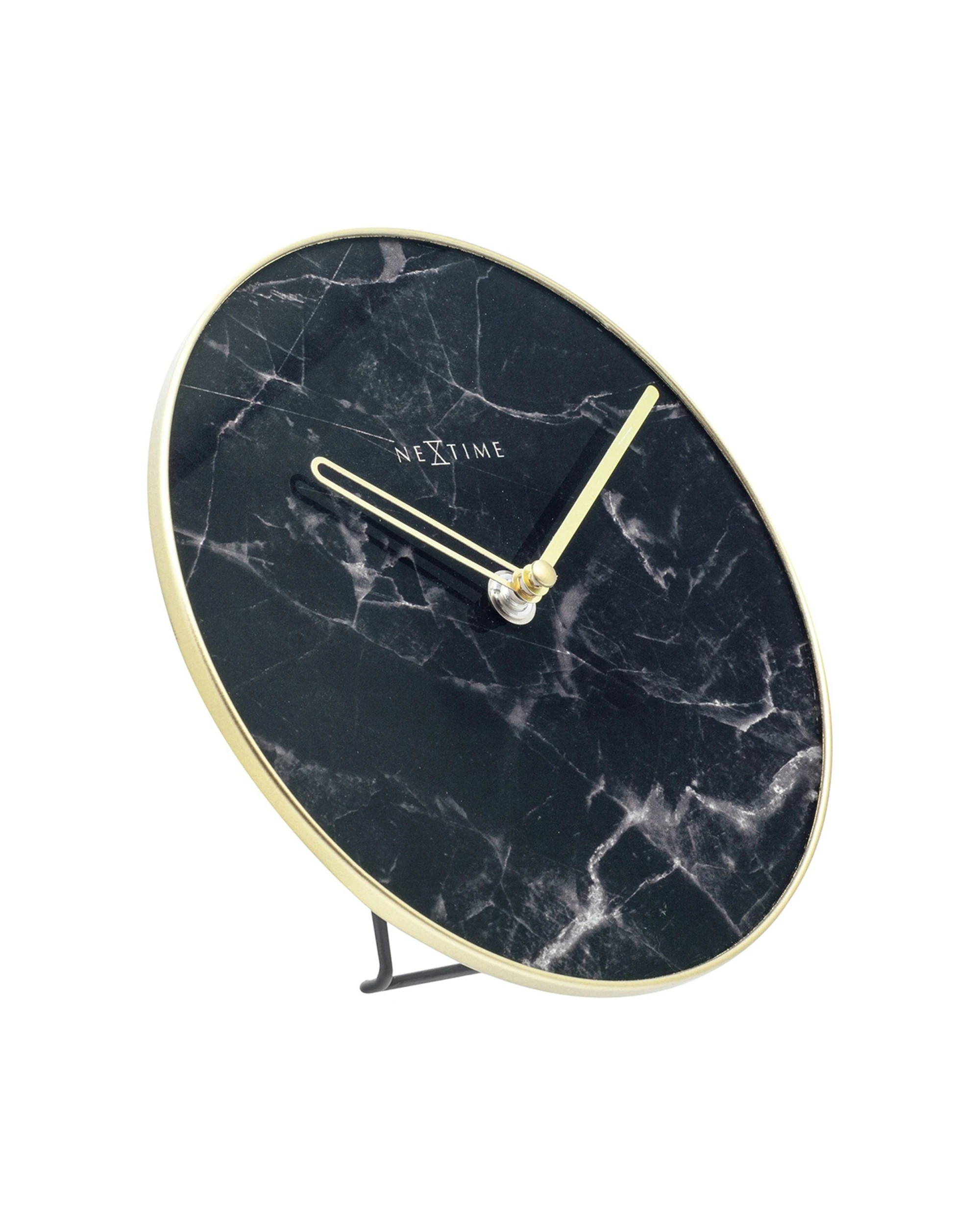 5 NexTime Marble Table Analogue Round Clock 20cm - Multi, 5 of 5
