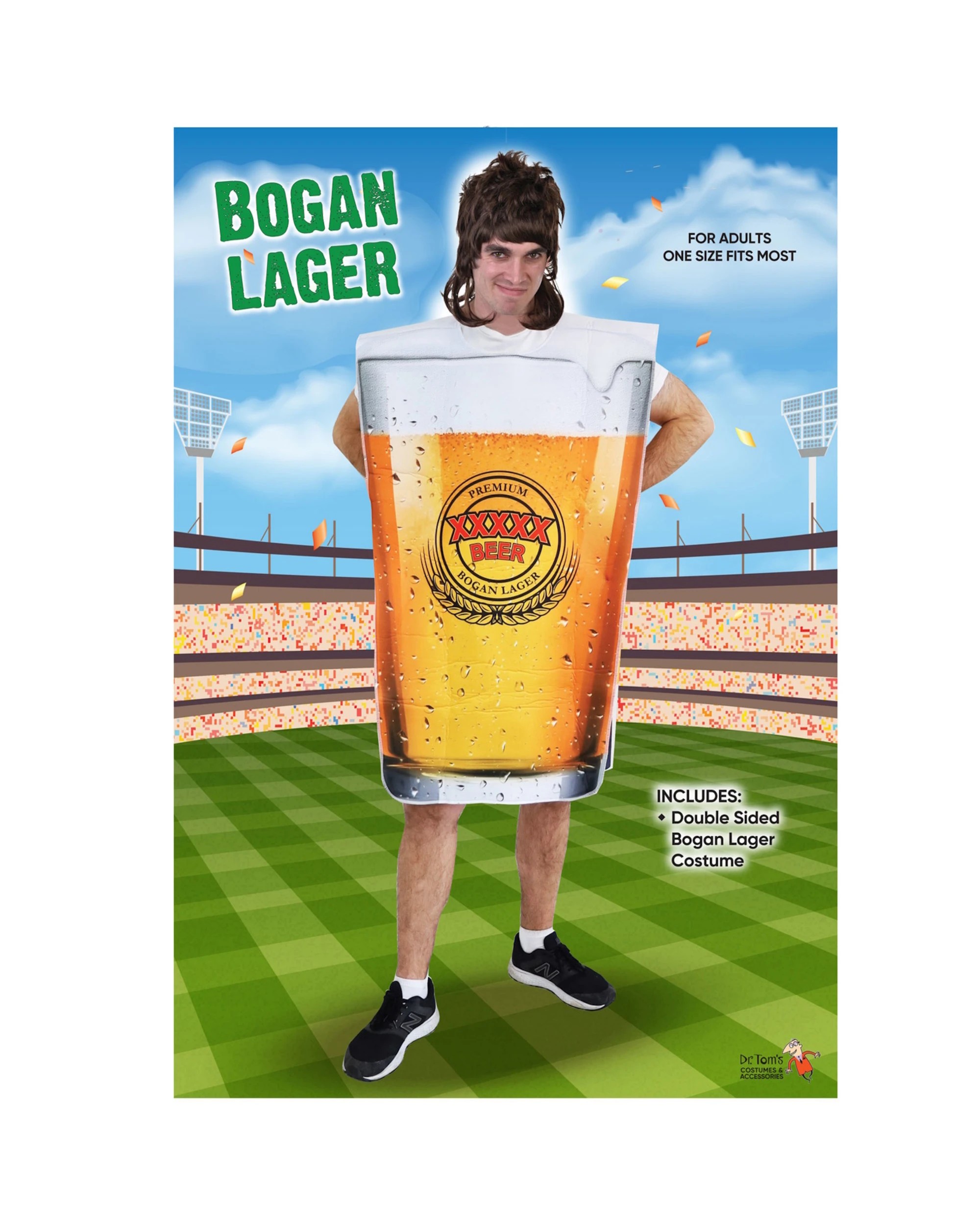 2 Tomfoolery Bogan Lager Costume Adult Standard - One Size - Yellow, 2 of 2