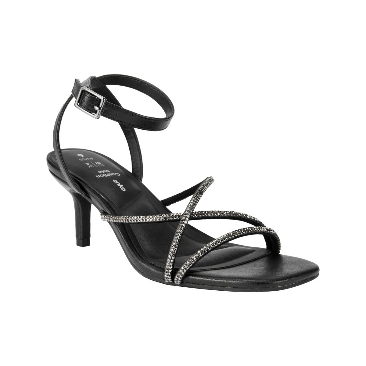 2 Dress Strappy Heels BLACK DIAMANTE, 2 of 5