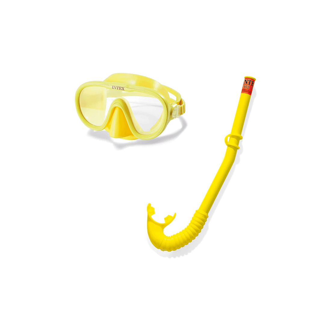 1 INTEX Aqua Flow Play Adventurer Swim Set Snorkel Hypoallergenic Mask Adjustable - Yellow, 1 of 2