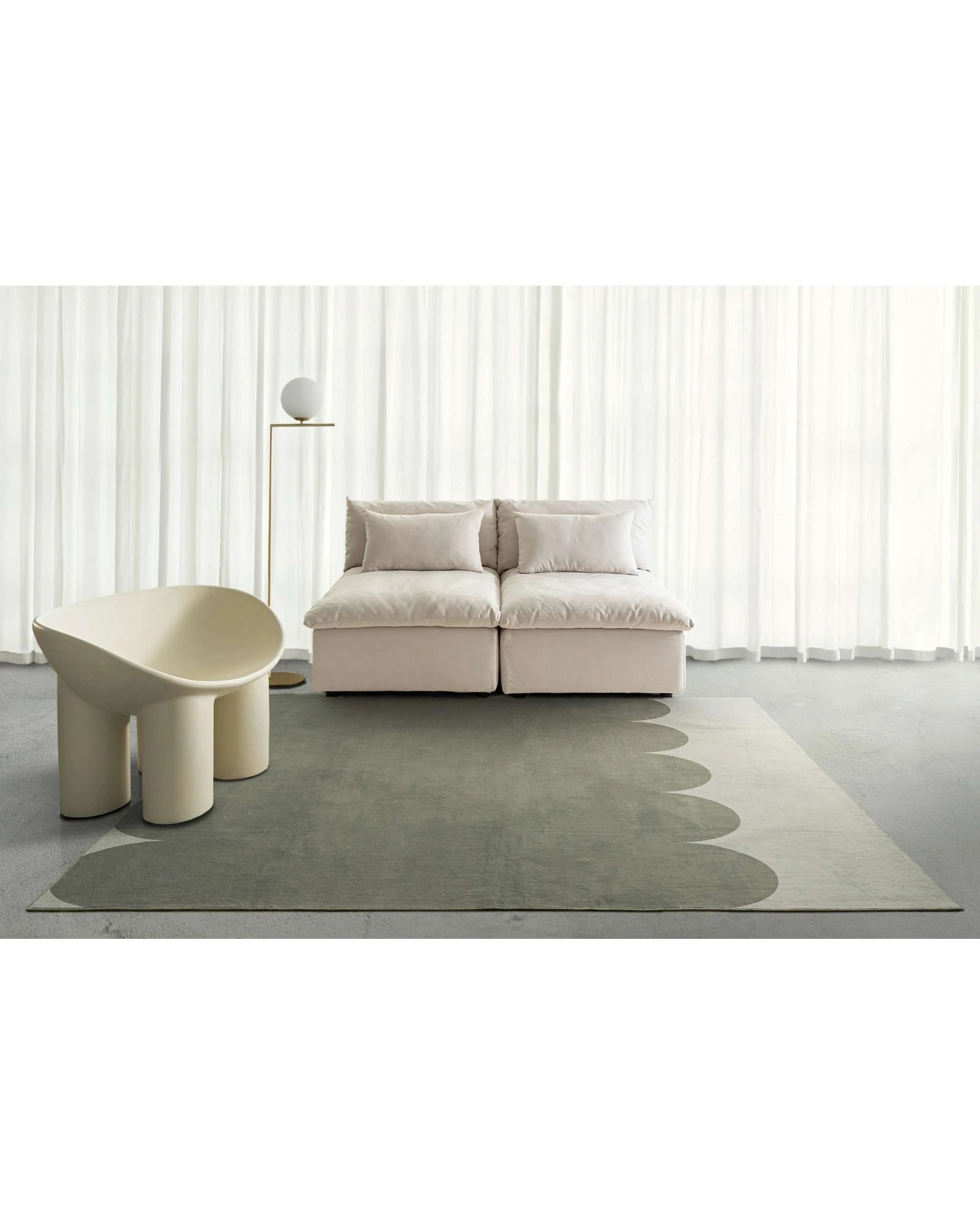 2 Loopsie Miaria Printed Washable Rug-220cm x 150cm - Green, 2 of 8