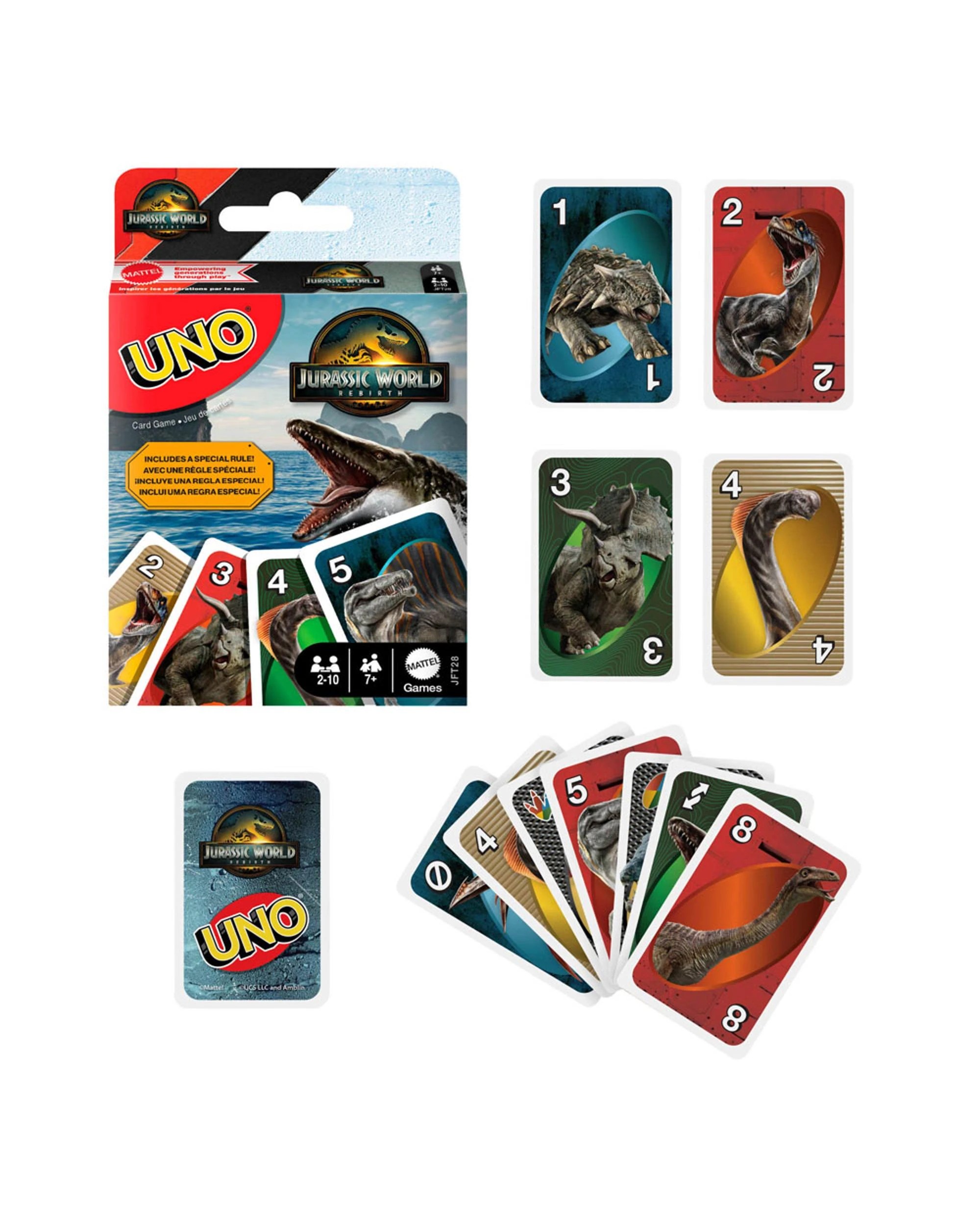 2 UNO Jurassic World Rebirth Card Game, 2 of 5